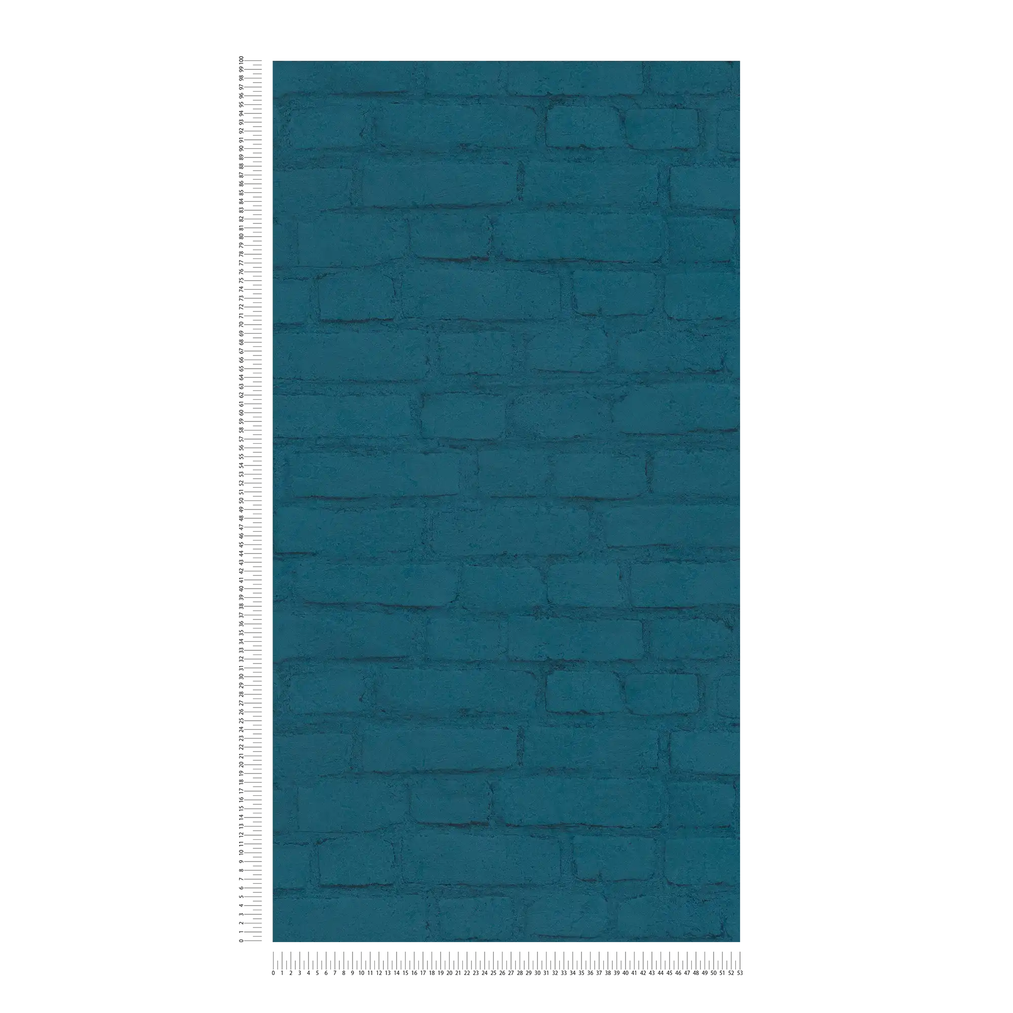             Steintapete Mauer in Klinker-Optik – Blau
        