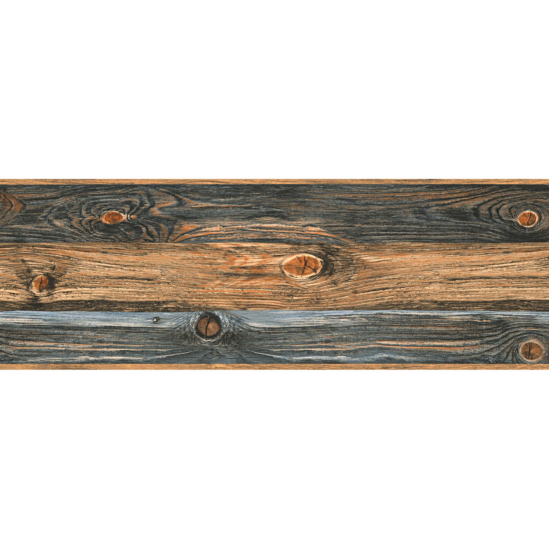 Selbstklebende Tapeten Borte Holzoptik rustikal – Beige, Braun, Grau

