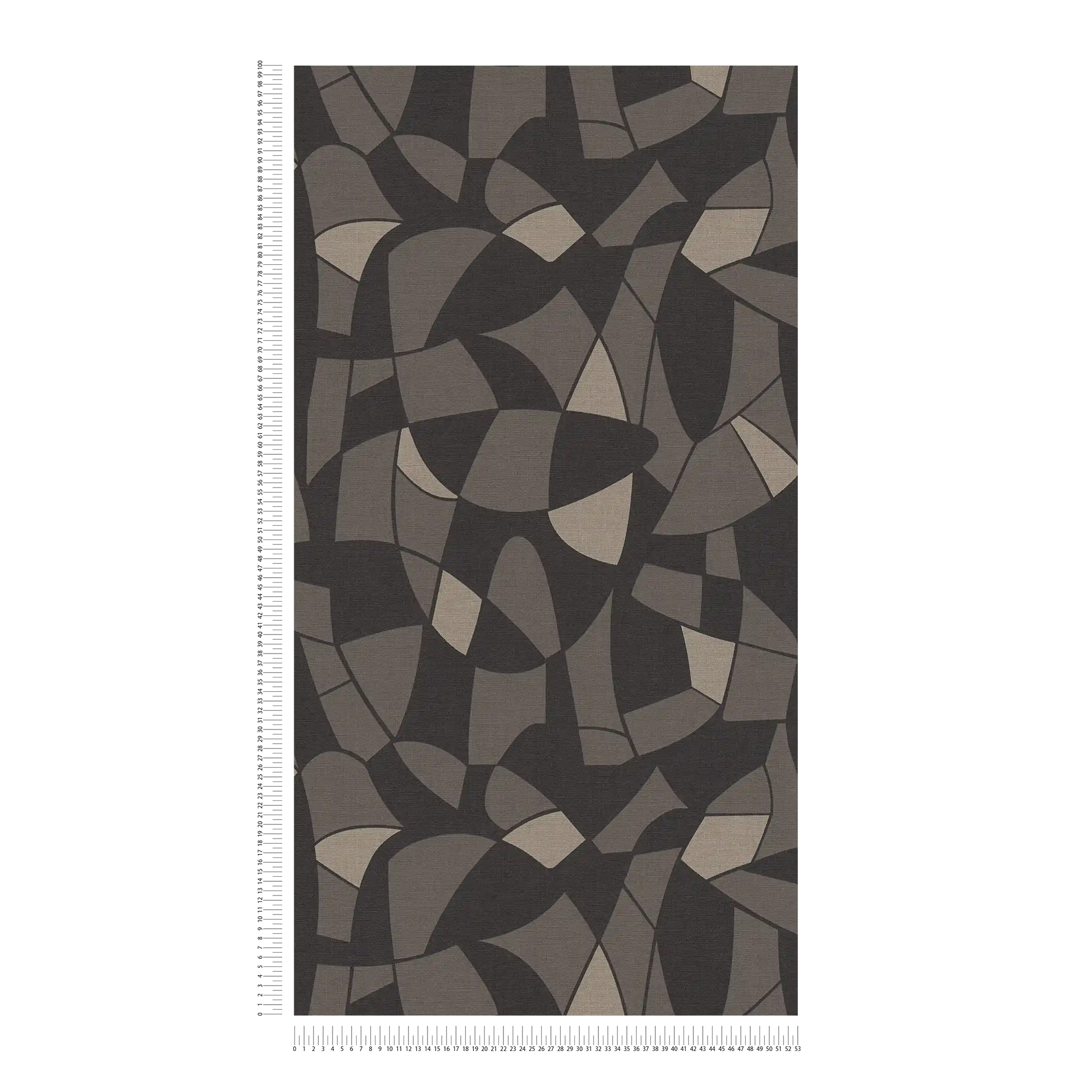             Vliestapete in geometrischen Stil – Schwarz
        