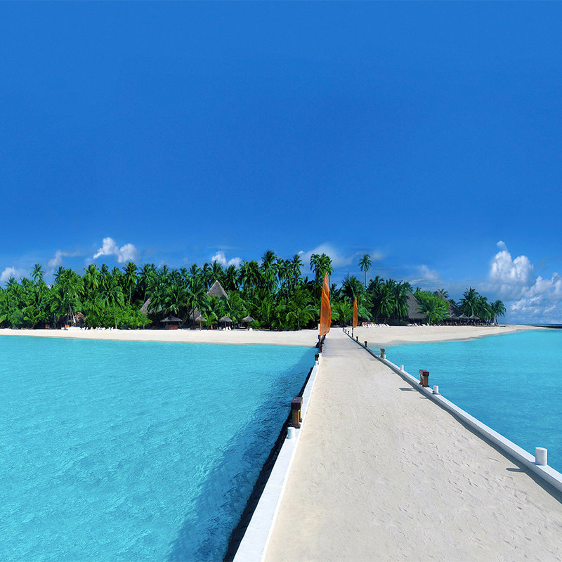         Fototapete Insel mit Steg zum Strand – Premium Glattvlies
    