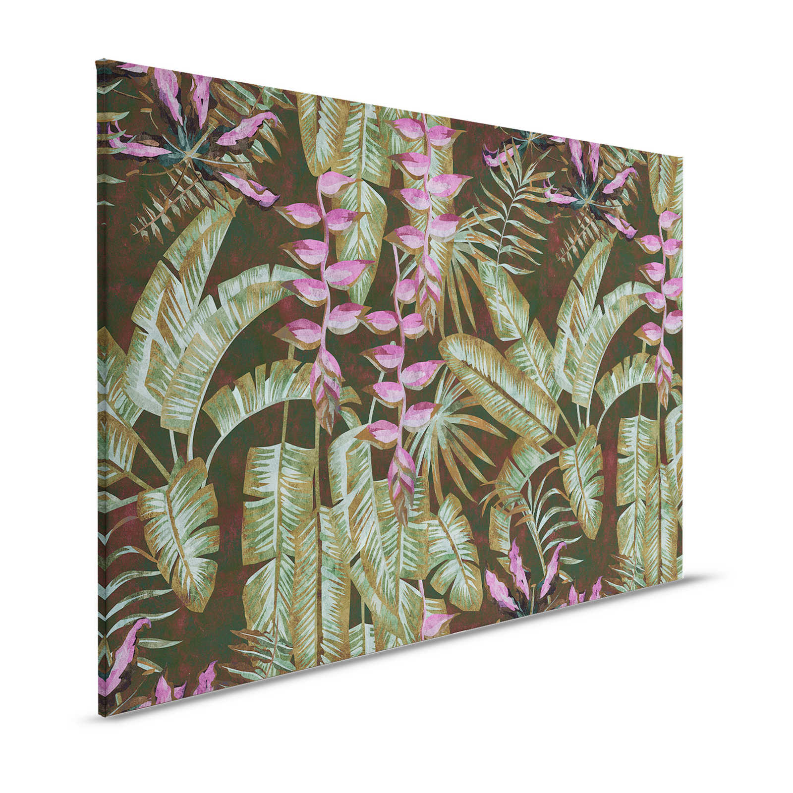 Tropicana 1 - Dschungel Leinwandbild mit Bananenblättern & Farnen – 1,20 m x 0,80 m
