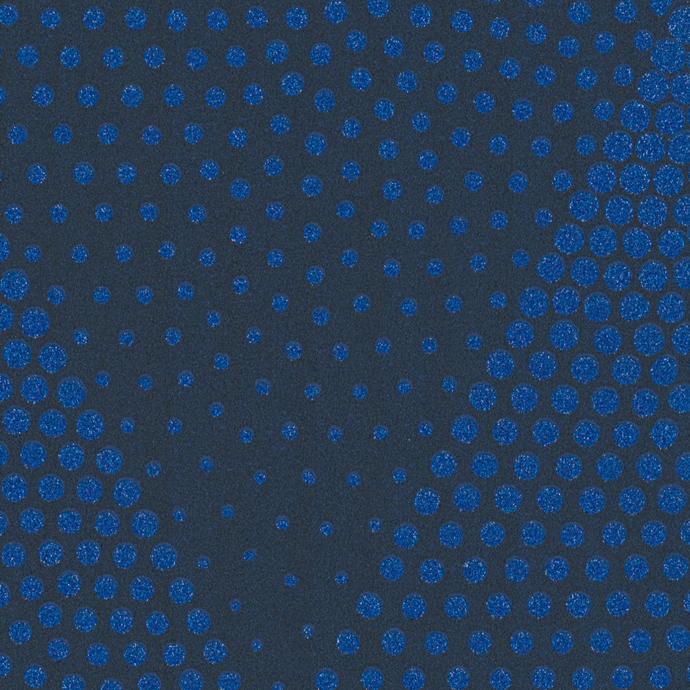             Punkte-Tapete Glitzer Effekt im Retro Stil – Blau, Schwarz
        