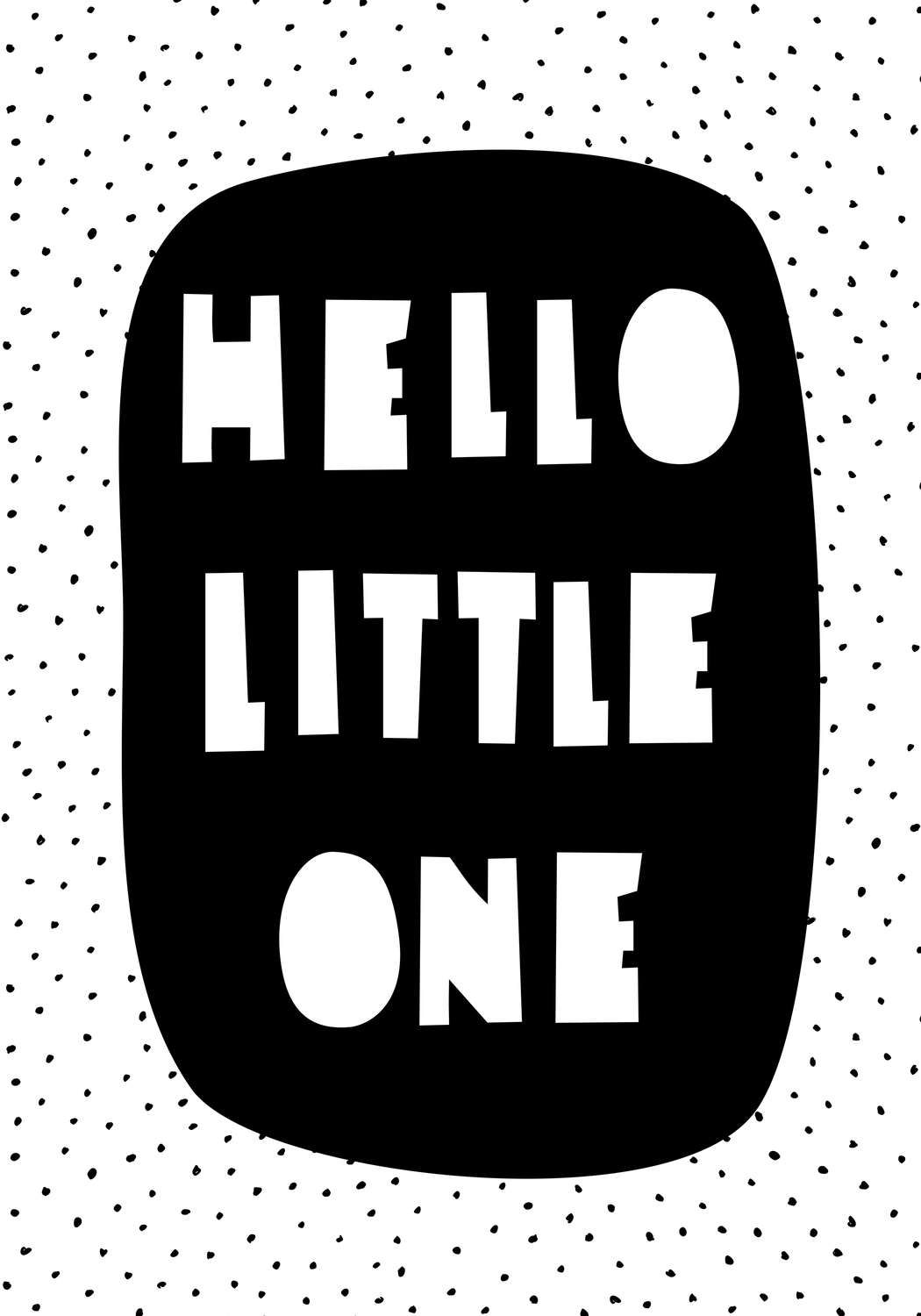             Fototapete fürs Kinderzimmer mit Schriftzug "Hello Little One" – Glattes & mattes Vlies
        