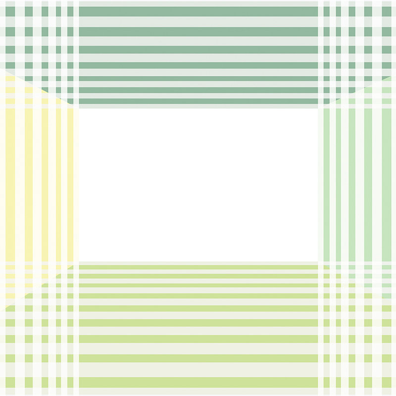         Fototapete mit minimalistischem Streifen-Muster – Grün, Weiß, Gelb
    