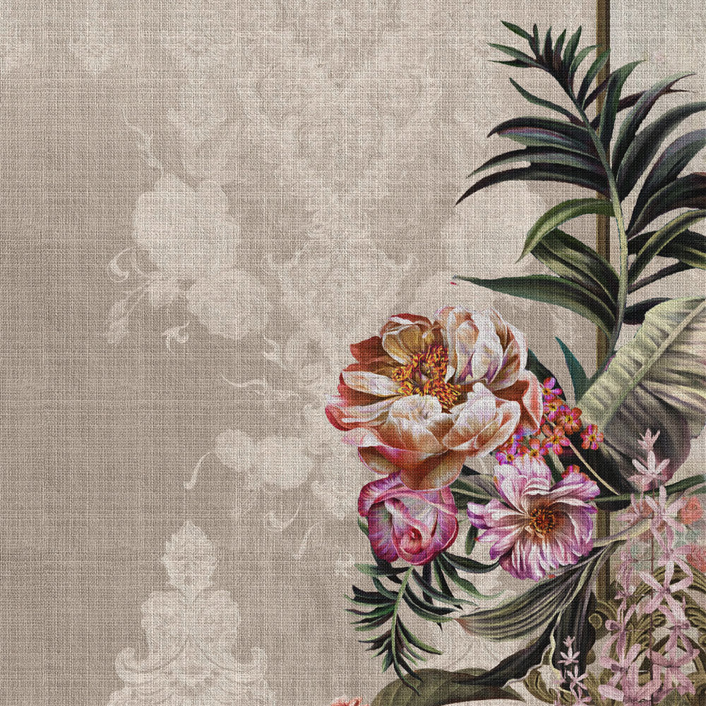             Oriental Garden 1 – Fototapete Wand Dekor Blumen & Borten
        