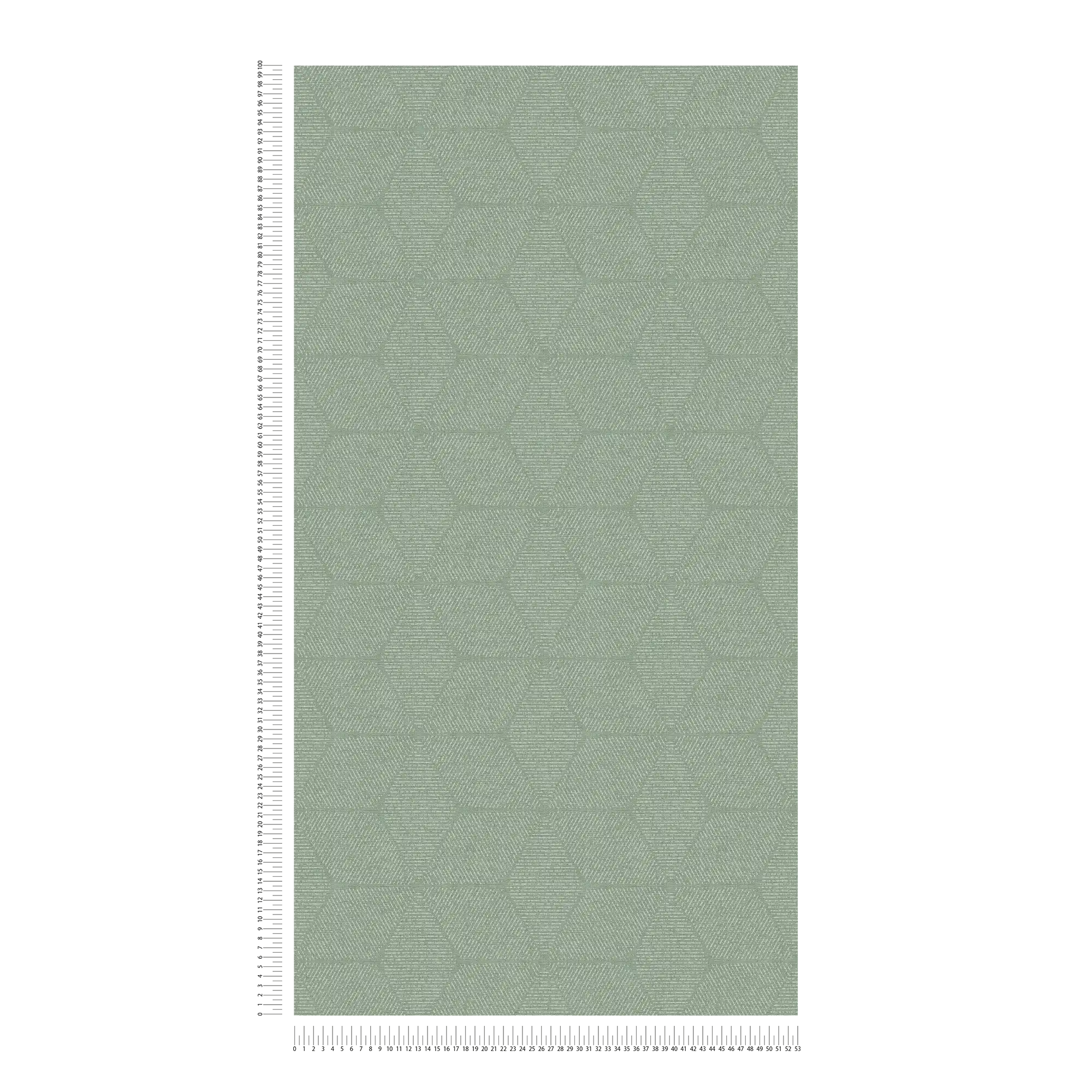             Vliestapete im floralen Muster – Grün, Weiß
        