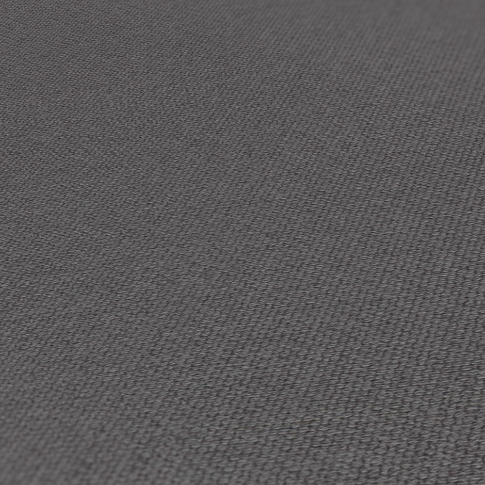             Leinenoptik Tapete einfarbig mit Strukturdesign – Grau, Schwarz
        