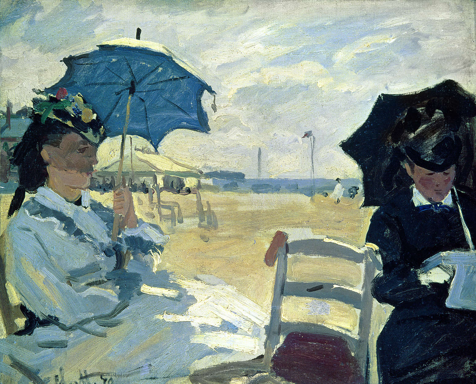             Fototapete "Der Strand Trouville" von Claude Monet
        