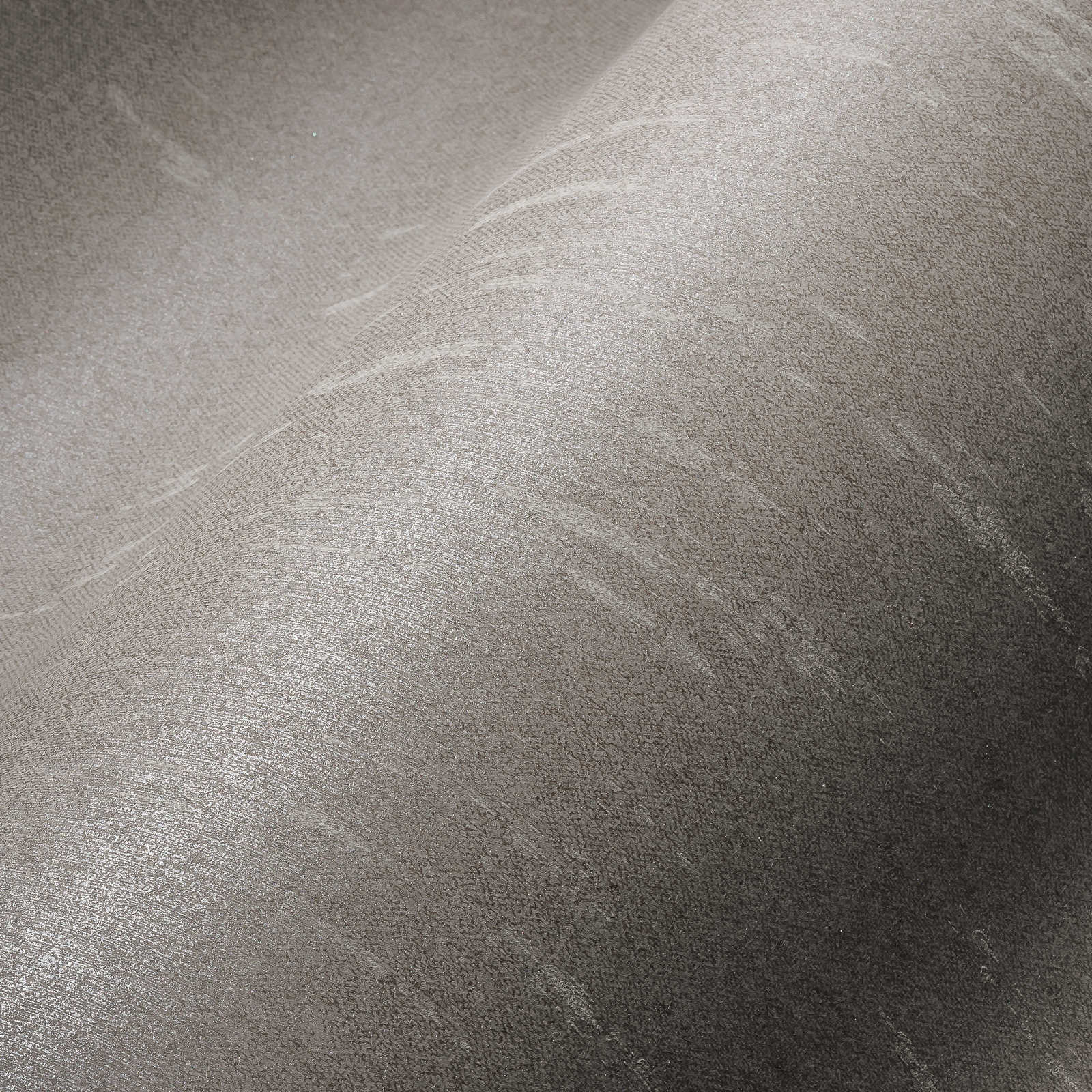             Einfarbige Tapete Silbergrau mit Bouclé Effekt – Grau
        