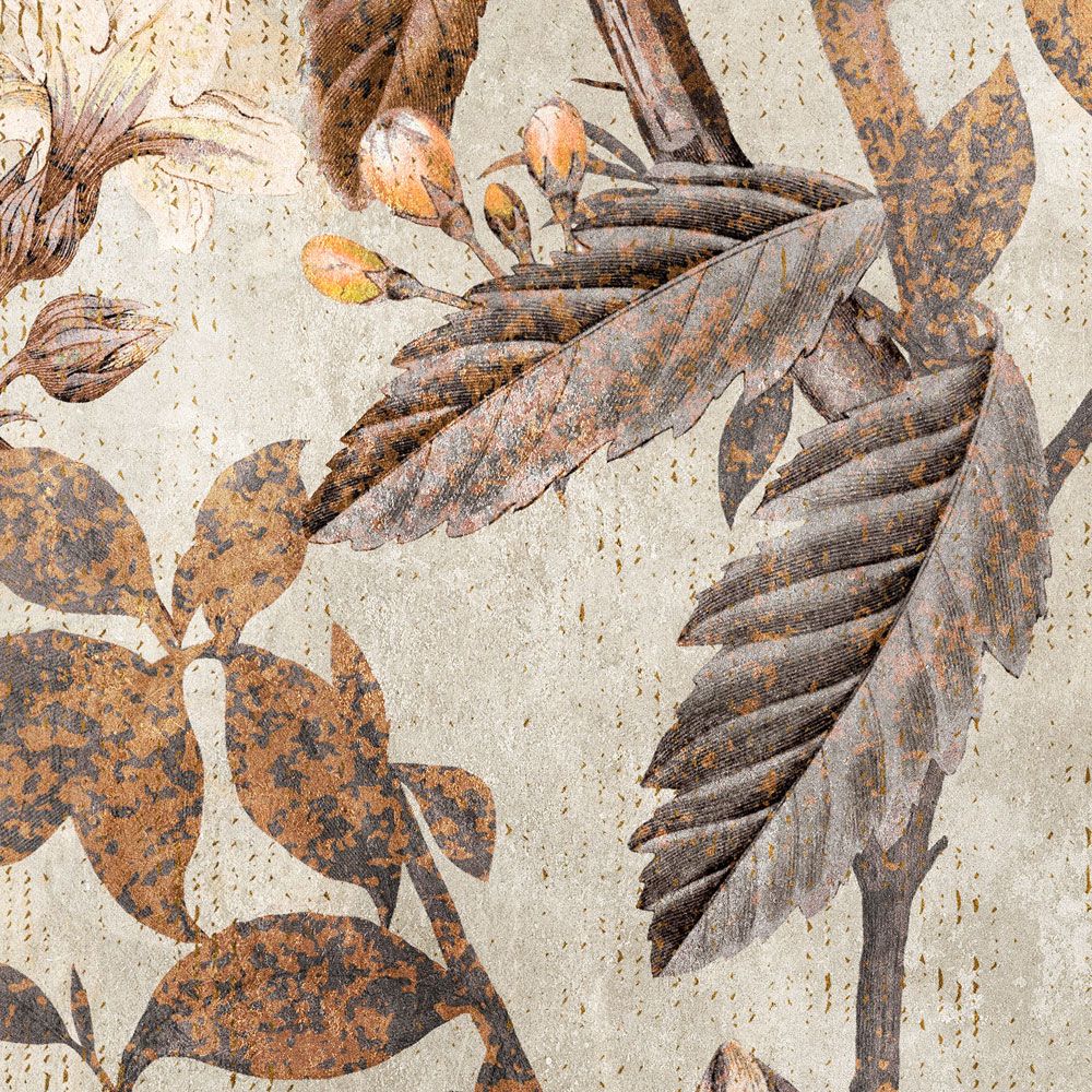             Fototapete »eden« - Vögel & Blumen im Vintage-Stil – Leicht strukturiertes Vlies
        
