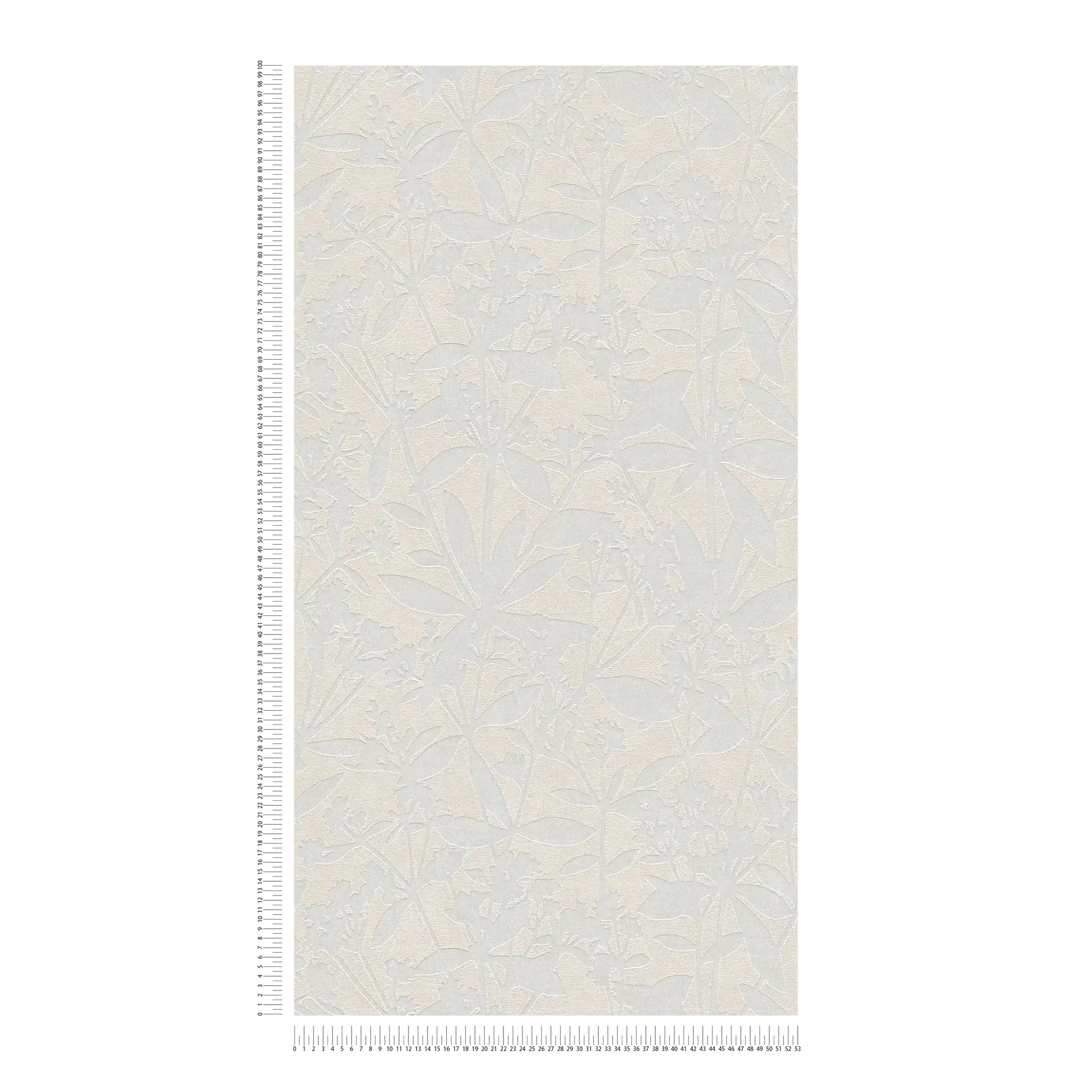             Florale Vliestapete mit Blumen Strukturmuster – Creme, Weiß
        
