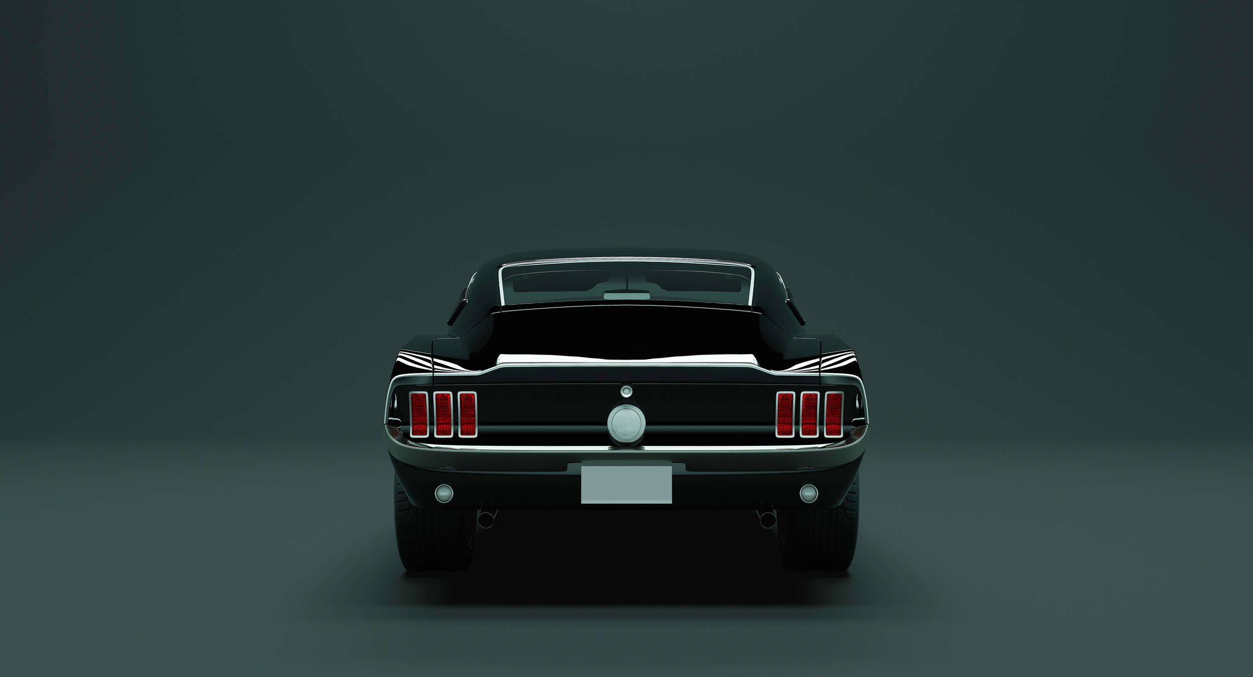             Mustang 3 - American Muscle Car Fototapete – Blau, Schwarz | Struktur Vlies
        