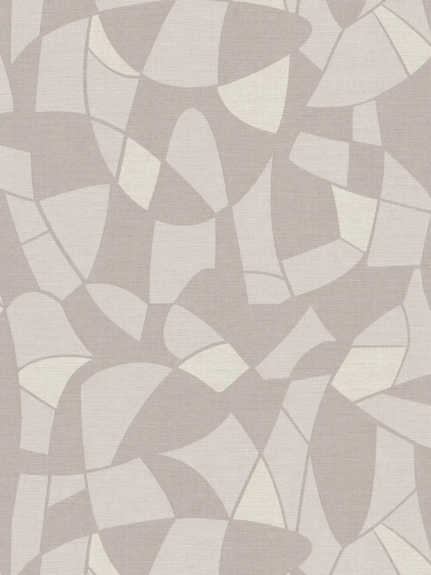         Vliestapete in dezenten Farben im abstrakten Muster – Grau, Creme
    