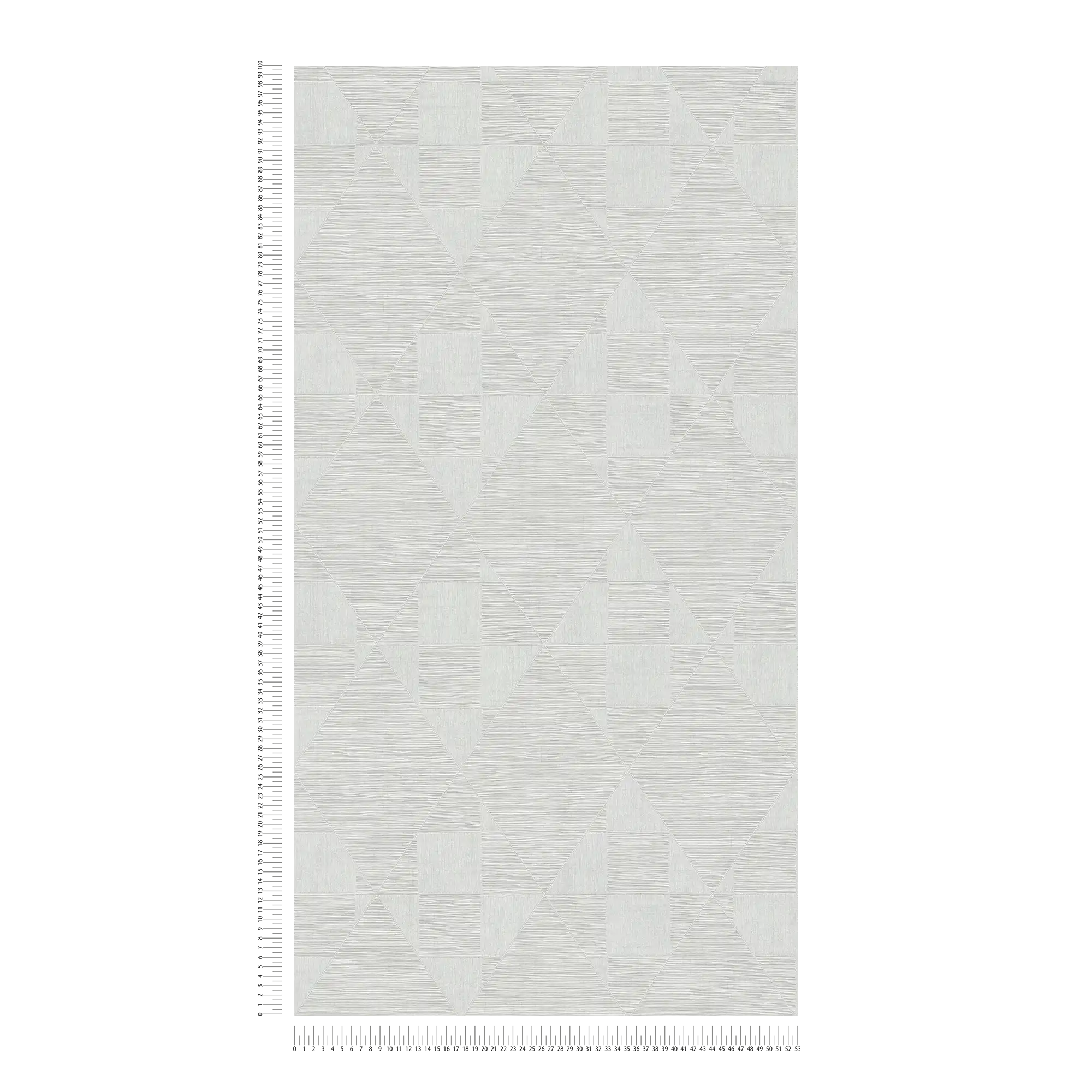             Retro Tapete mit Metallic Strukturdesign – Grau, Weiß
        