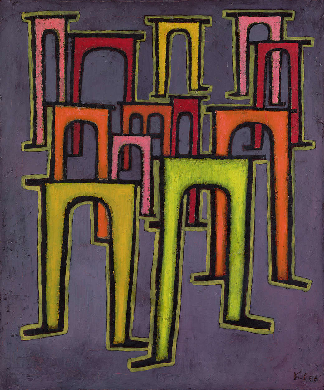             Fototapete "Revolution des Viadukts" von Paul Klee
        