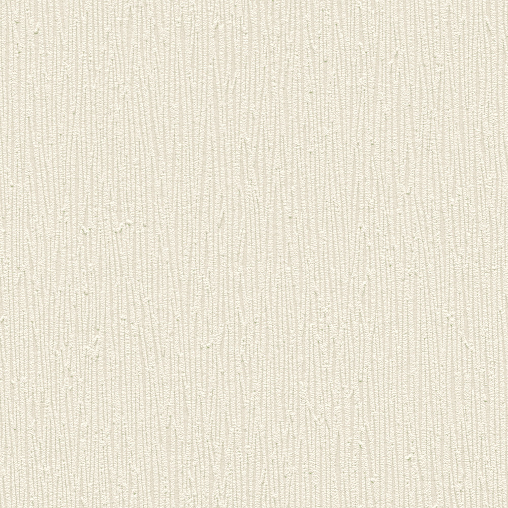             Cremefarbene Vliestapete mit einfarbigem Strukturdesign – Creme, Weiß
        