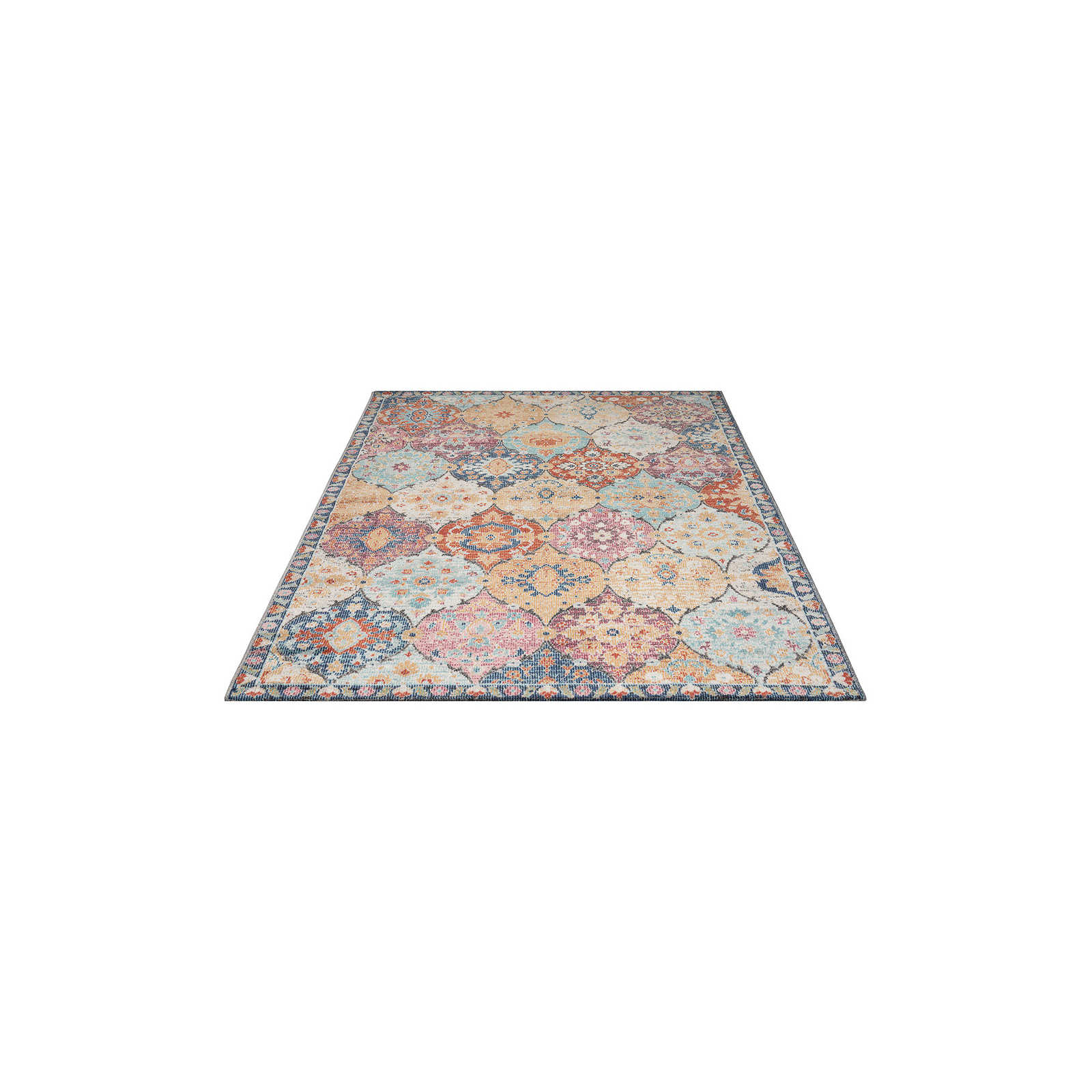 Bunter Outdoor Teppich aus Flachgewebe – 200 x 140 cm
