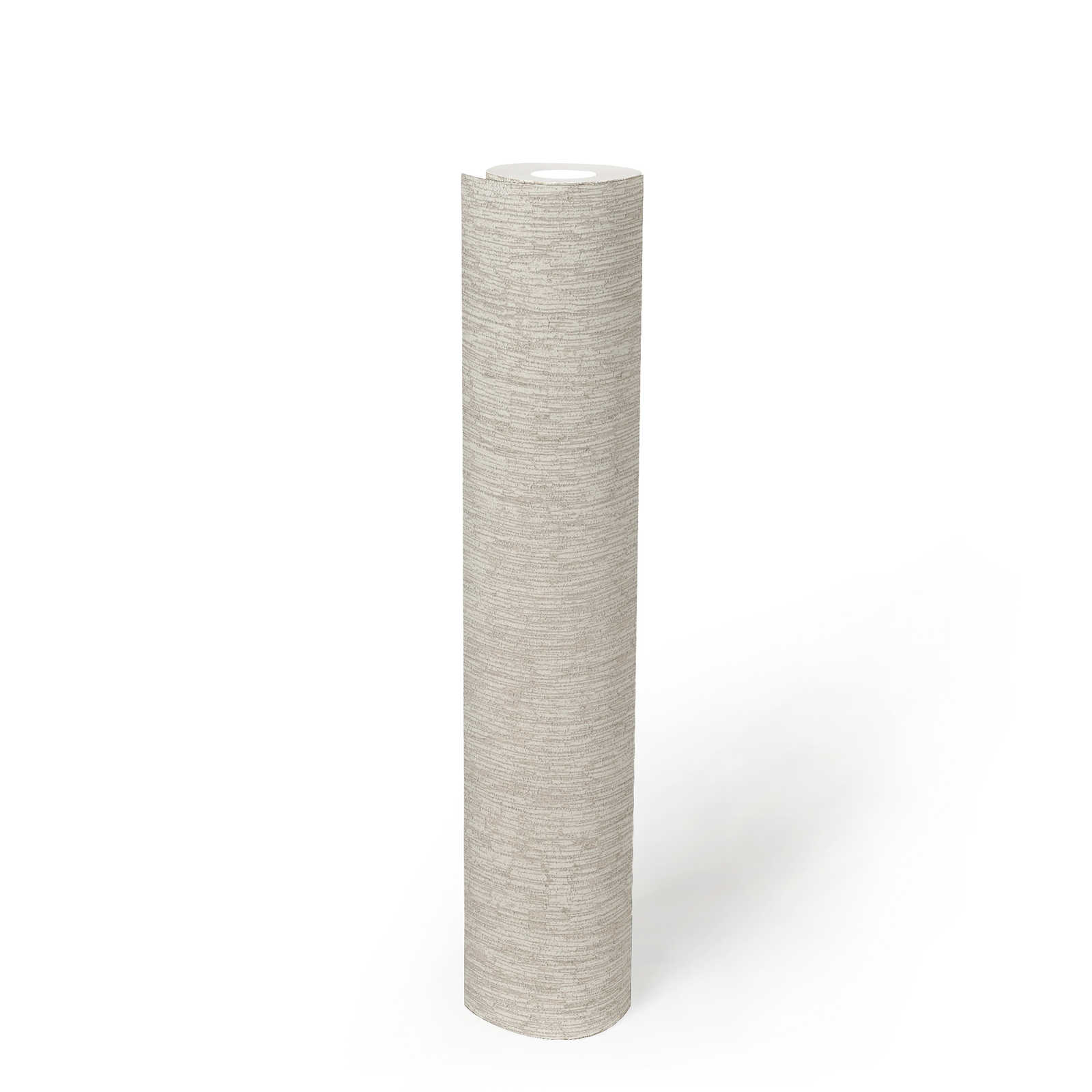             Vliestapete in Textiloptik leicht glänzend – Weiß, Grau, Silber
        