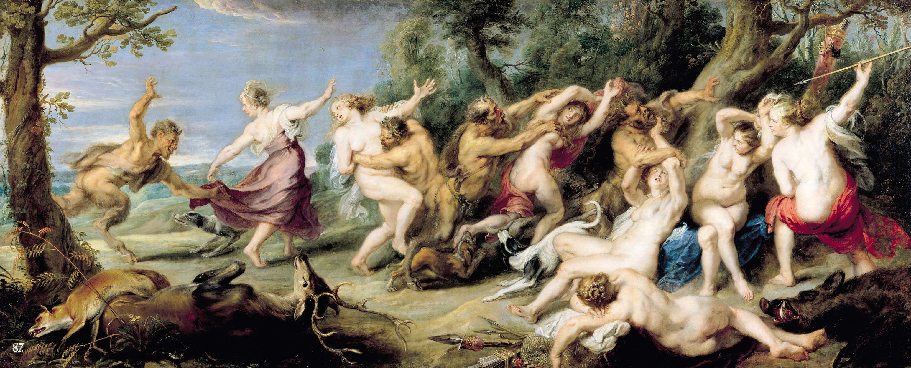            Fototapete "Diana und ihre Nymphen auf der Jagd" von Peter Paul Rubens
        