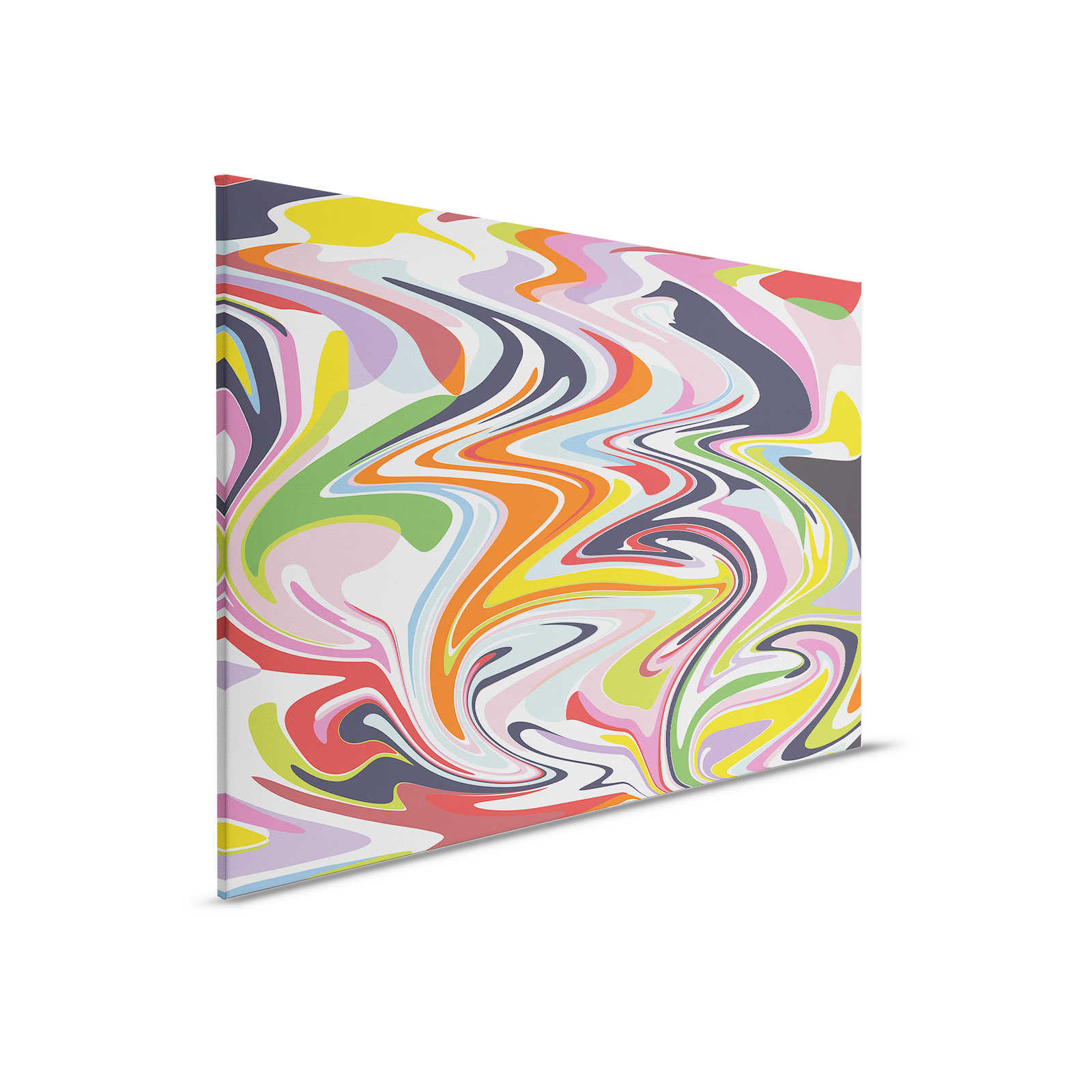         Leinwandbild abstraktes Farbgemisch buntes Muster – 0,90 m x 0,60 m
    