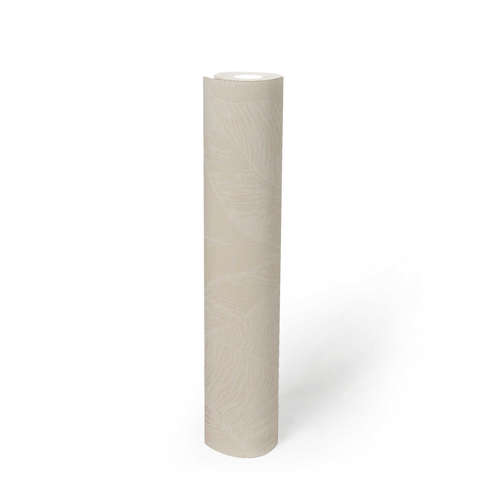             Blättermuster Vliestapete PVC-frei – Beige, Weiß
        