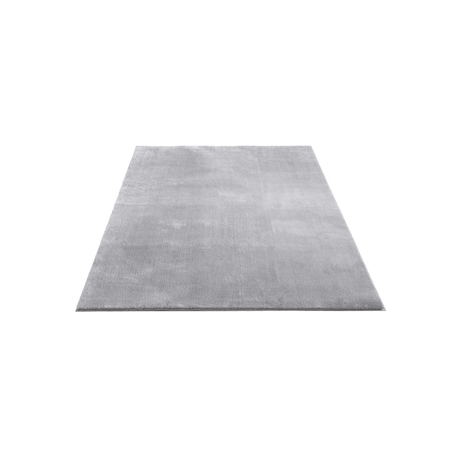 Feiner Hochflor Teppich in Grau – 230 x 160 cm

