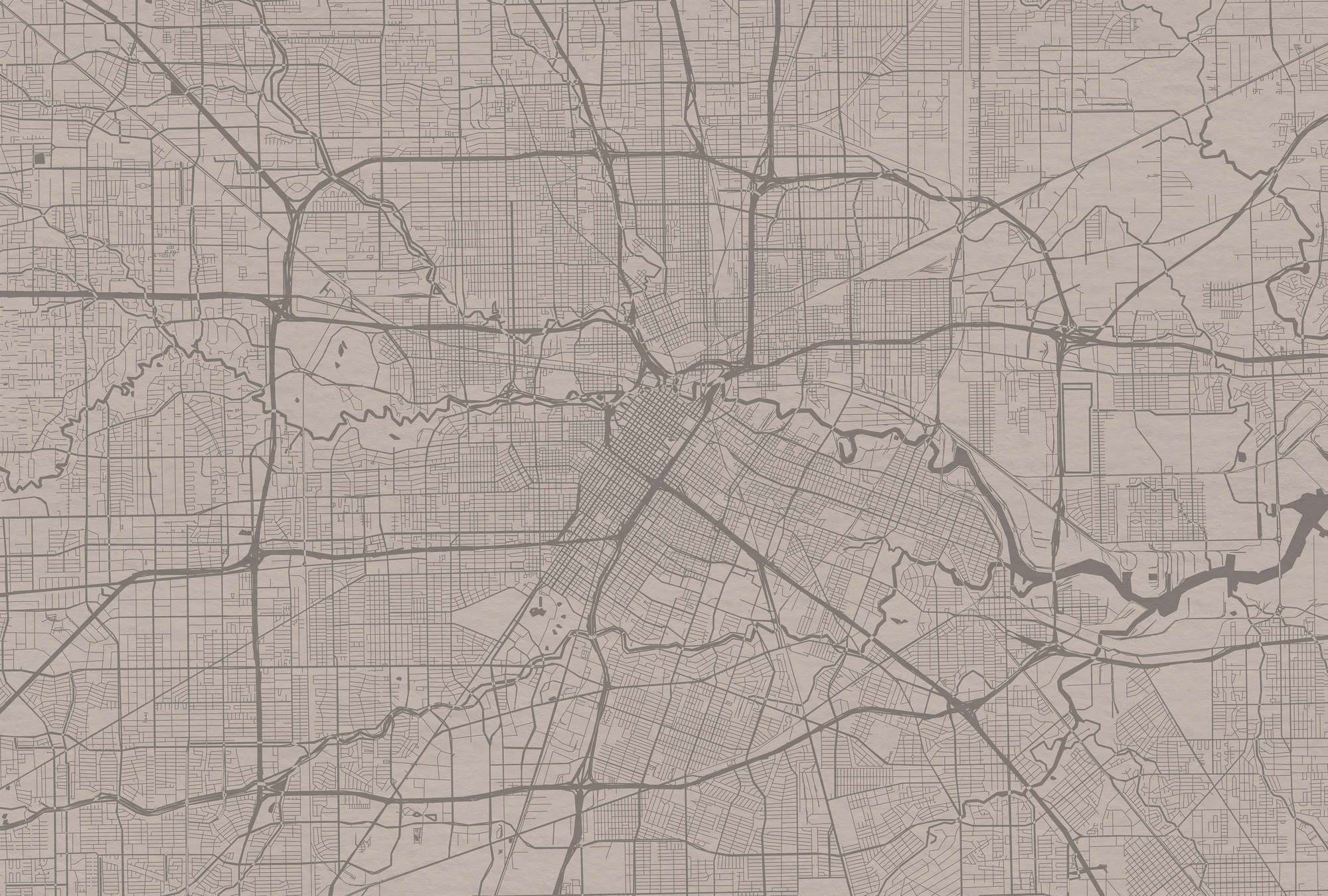             Fototapete Stadtkarte mit Straßenverlauf – Grau
        