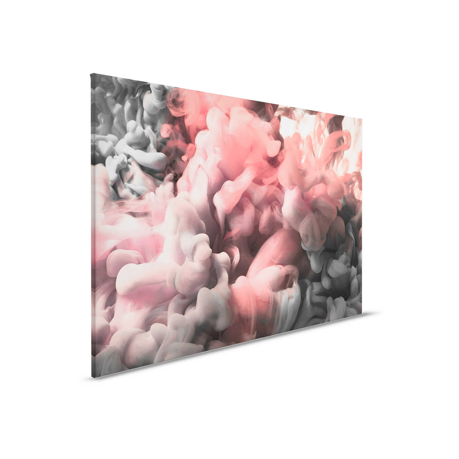 Farbiger Rauch Leinwand | Rosa, Grau, Weiß – 0,90 m x 0,60 m
