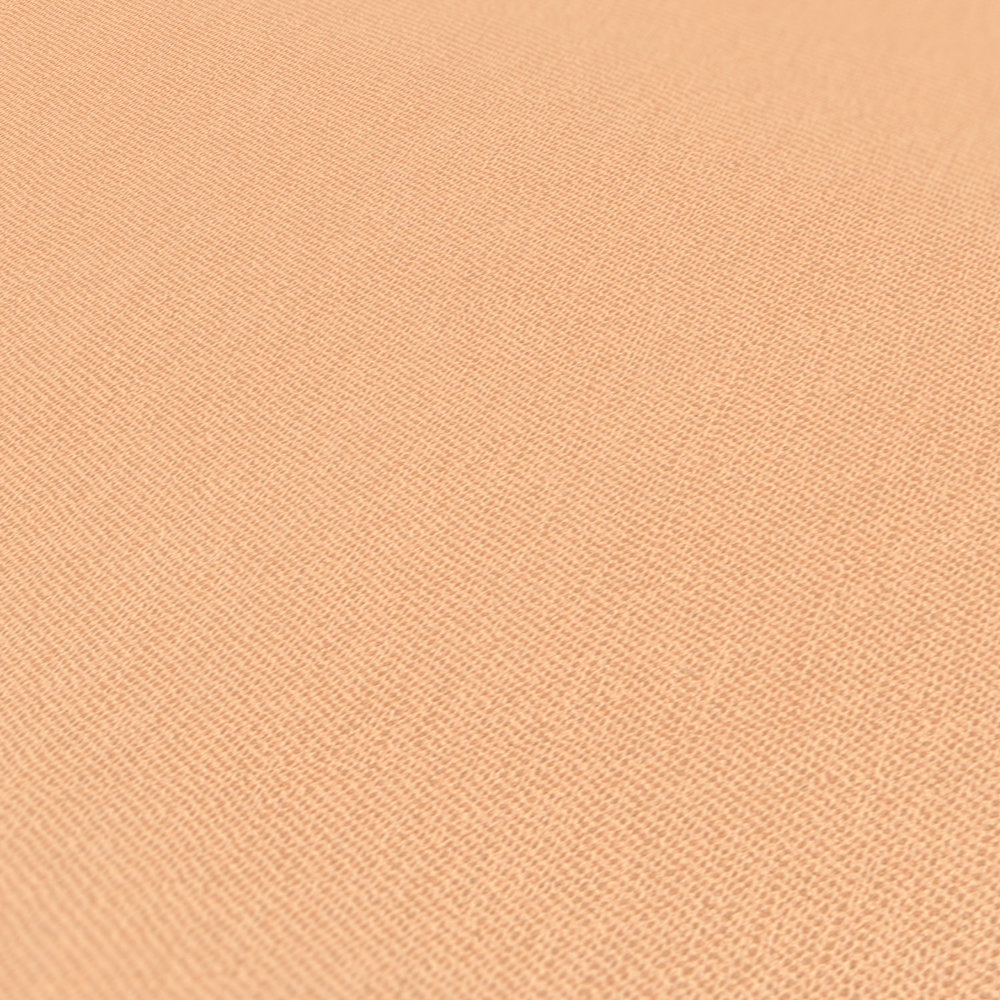             Tapete Pastell Orange mit Leinenoptik & Struktureffekt – Orange
        