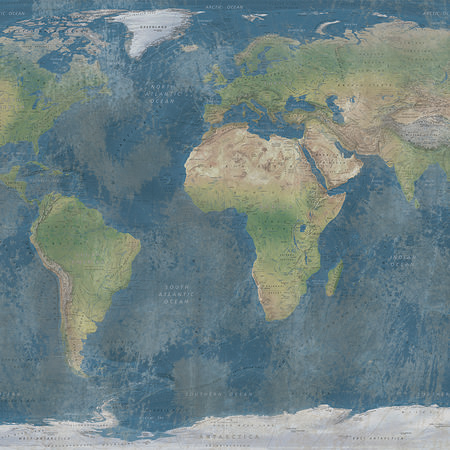         Fototapete Weltkarte in natürlicher Farbgebung
    