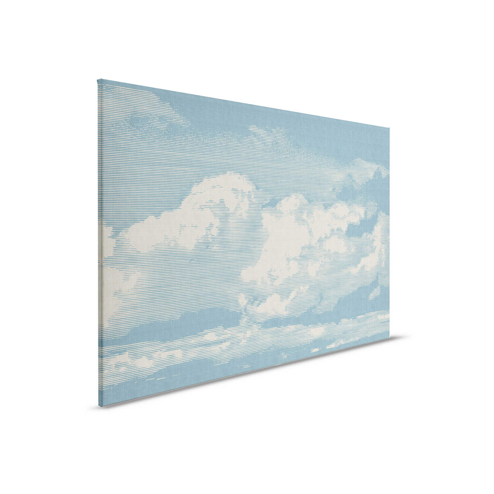 Clouds 1 - Himmlisches Leinwandbild mit Wolkenmotiv in naturleinen Optik – 0,90 m x 0,60 m
