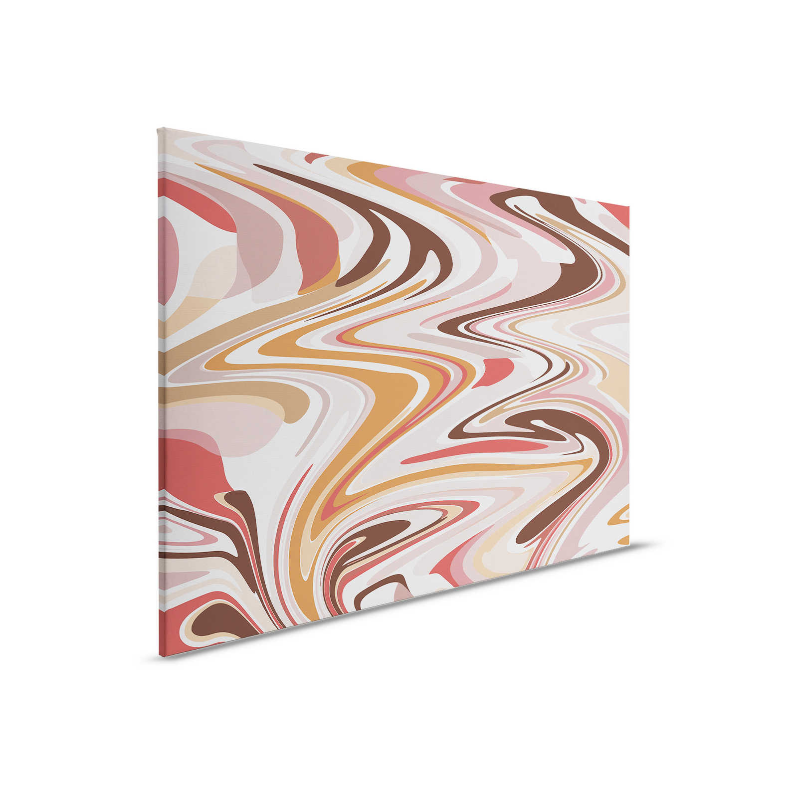         Leinwandbild mit abstraktem Farbmuster in warmen Farbtönen – 0,90 m x 0,60 m
    