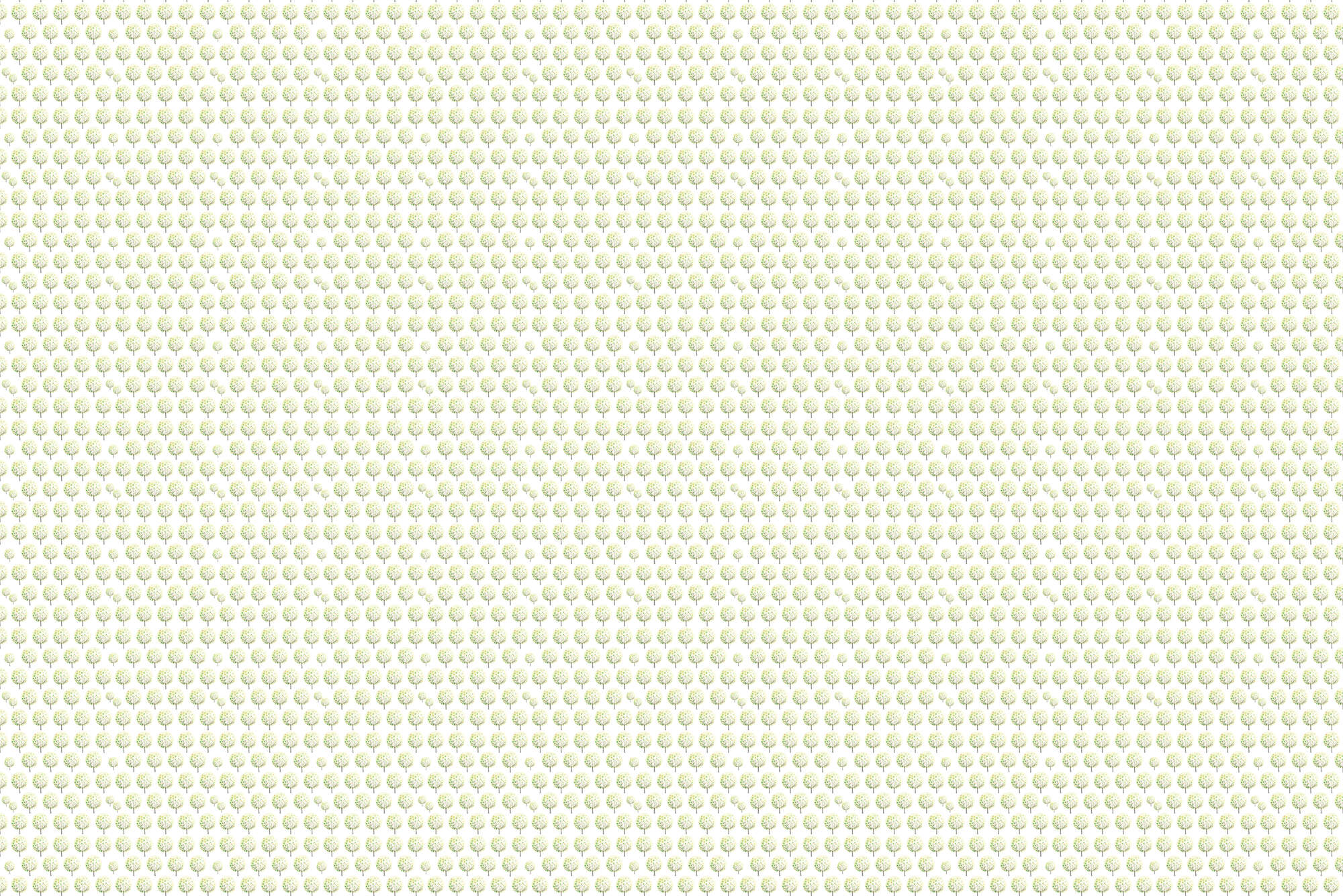             Design Fototapete Wald Muster in Grün auf weißem Hintergrund auf Matt Glattvlies
        