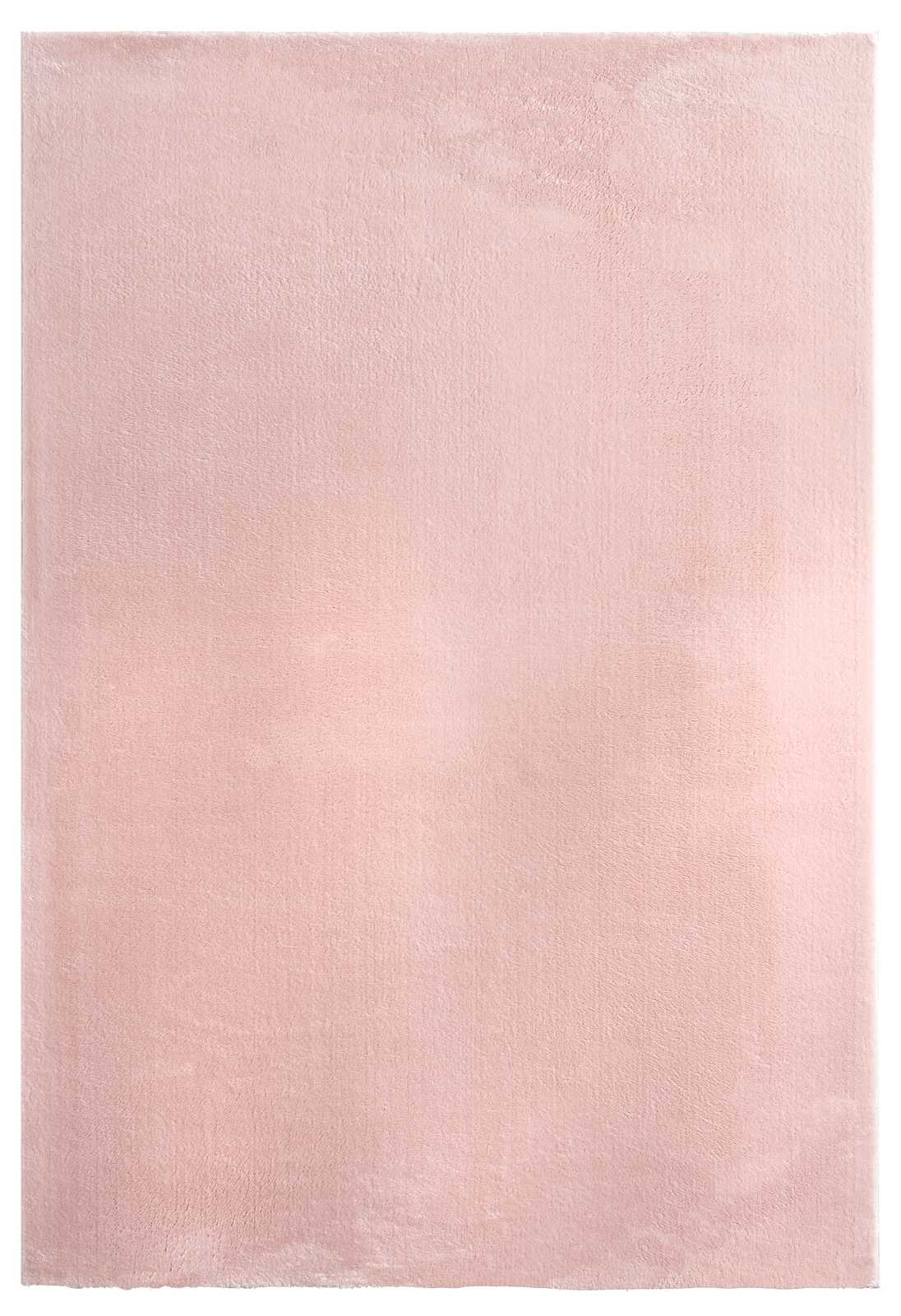             Runder Zarter Hochflor Teppich in Rosa – Ø 120 cm
        