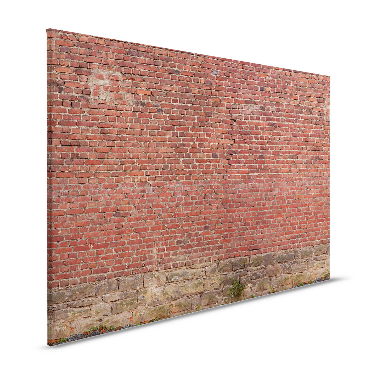 Rote Ziegelmauer Leinwandbild – 1,20 m x 0,80 m
