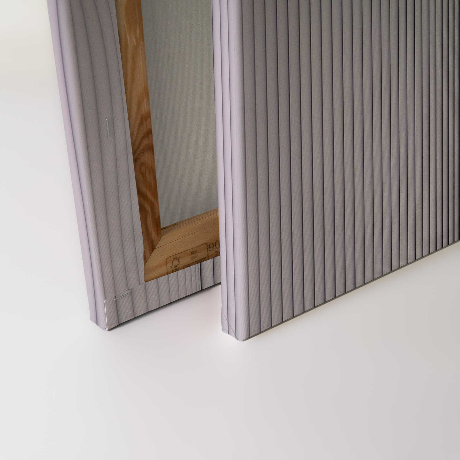             Magic Wall 1 - Streifen Leinwandbild 3D Illusion Effekt, Violett & Weiß – 1,20 m x 0,80 m
        