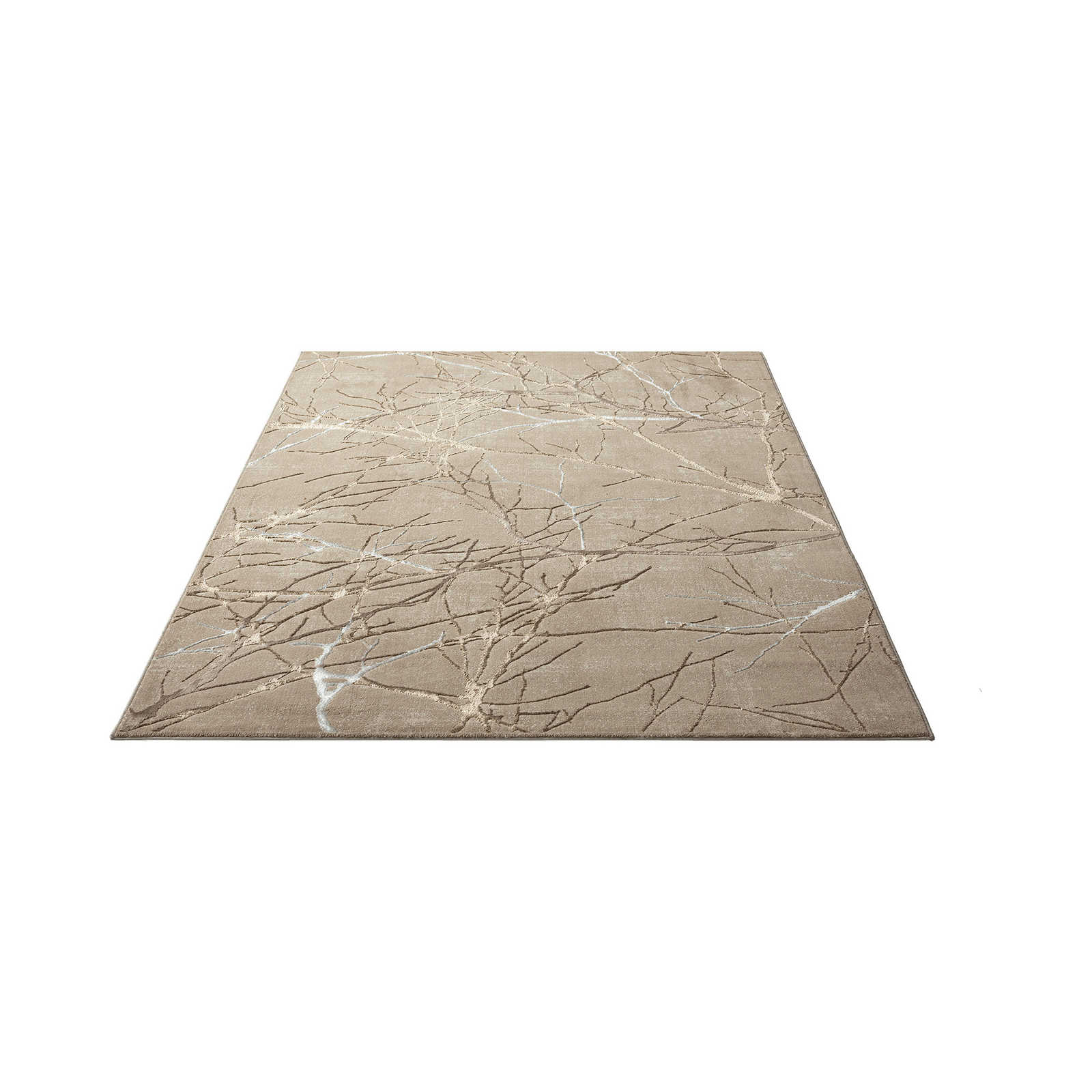 Hochflor Teppich in zarten Beige – 230 x 160 cm
