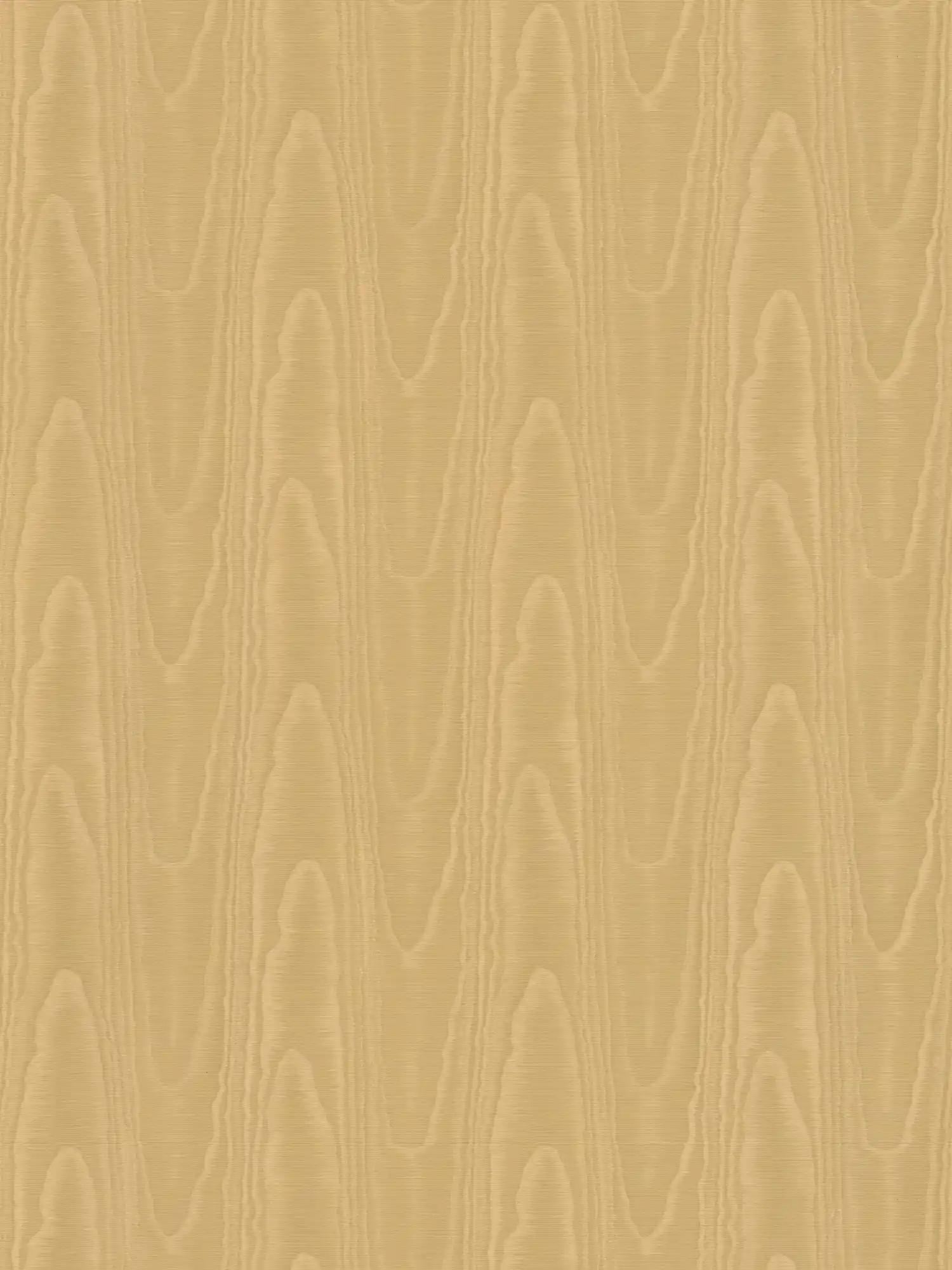 Textiloptik Tapete mit Seiden Moiré Effekt – Braun, Gelb
