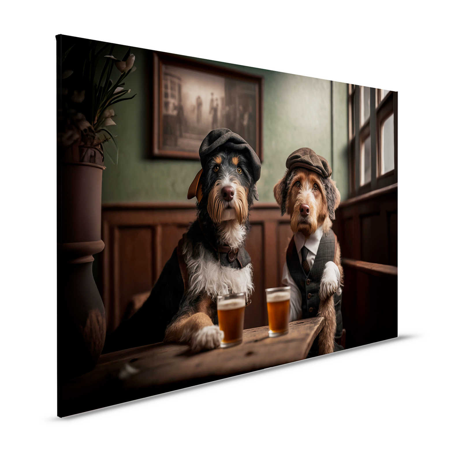 KI-Leinwandbild »Doggy Bar 3« – 120 cm x 80 cm
