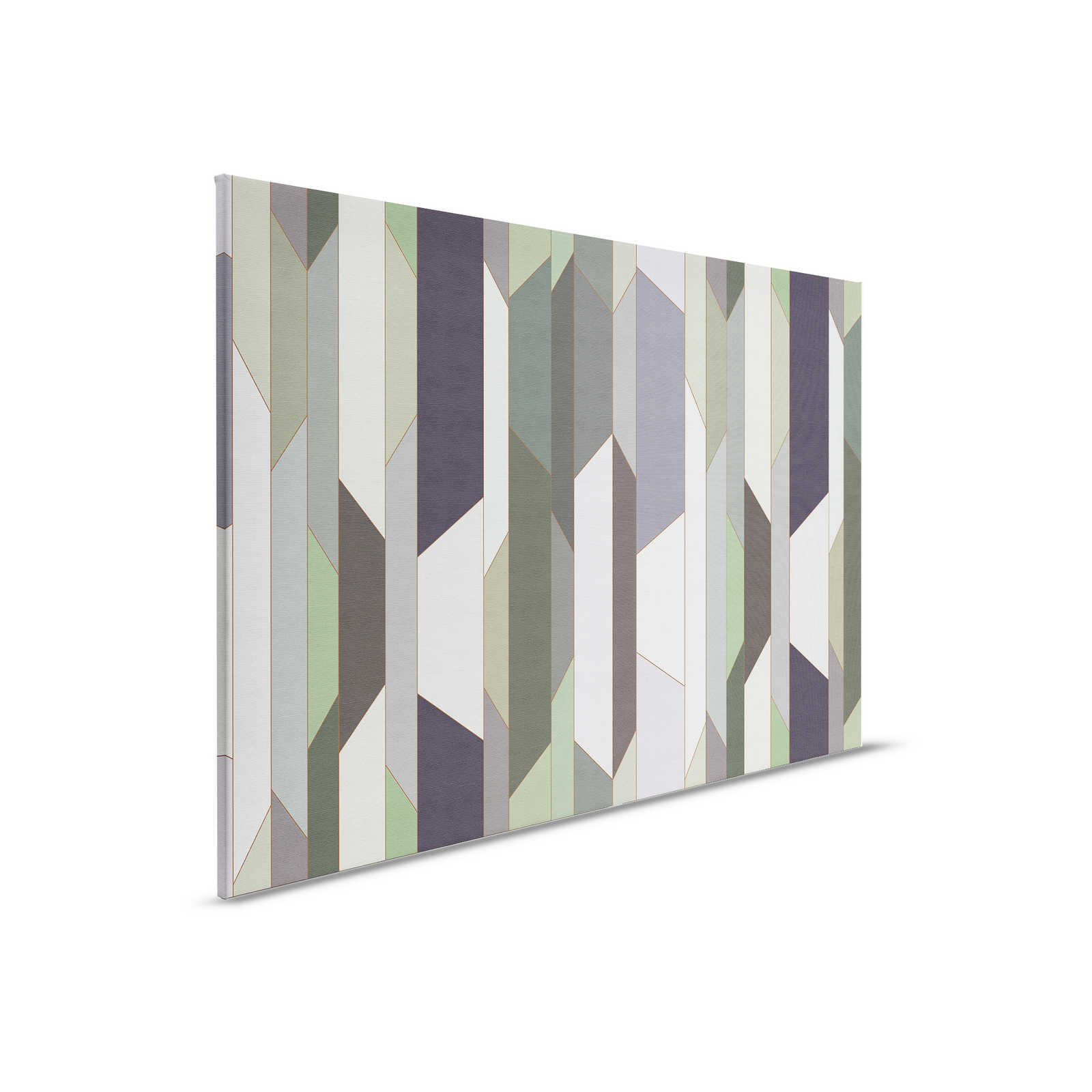         Fold 1 - Leinwandbild mit Streifendesign im Retro Stil – 0,90 m x 0,60 m
    