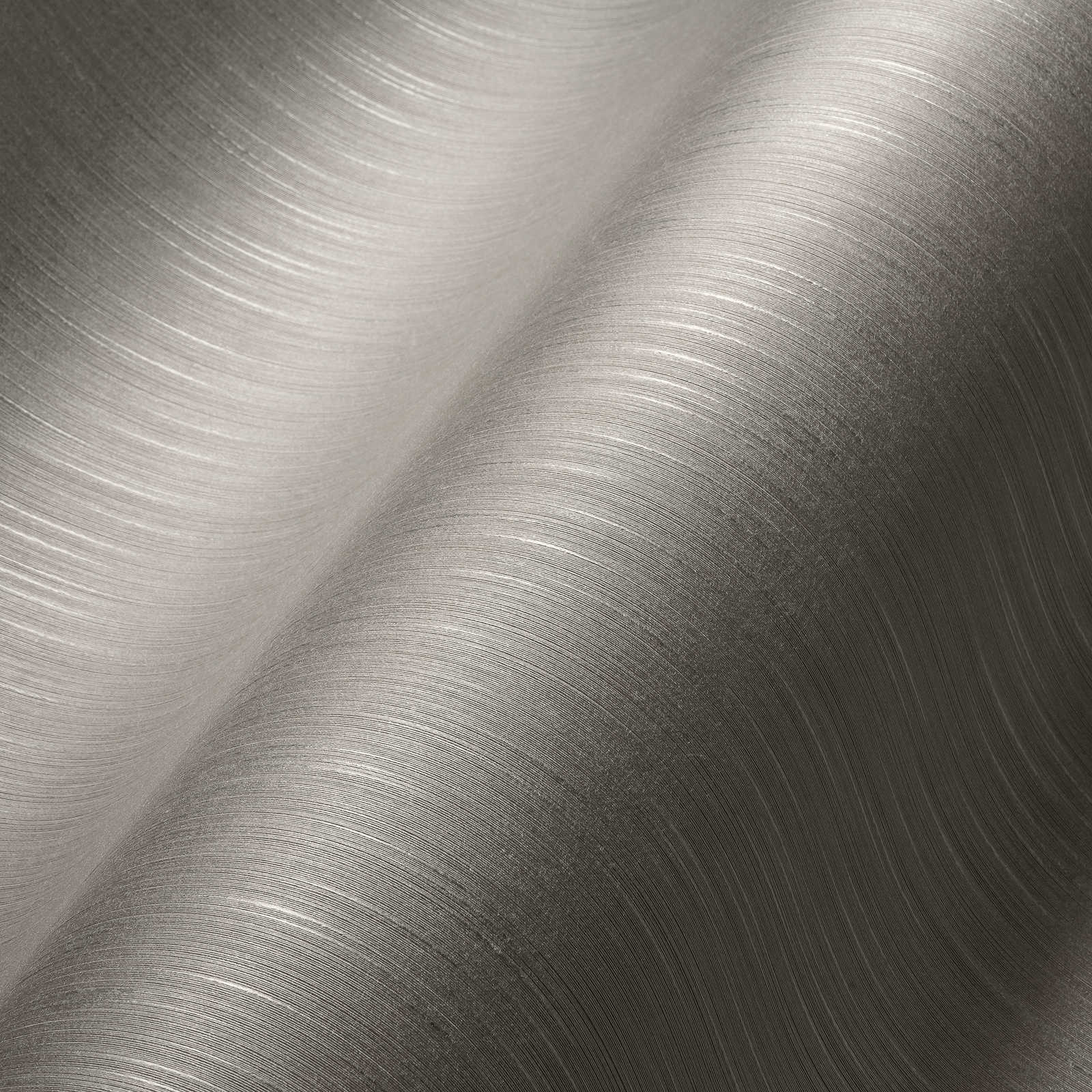             Tapete Grau mit meliertem Textileffekt & seidenmatt Finish
        