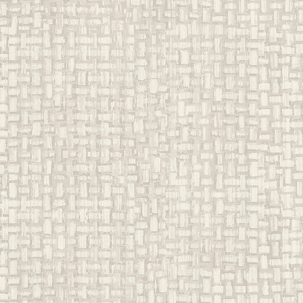             Tapete Textil-Look mit Flechtstruktur – Beige, Grau
        
