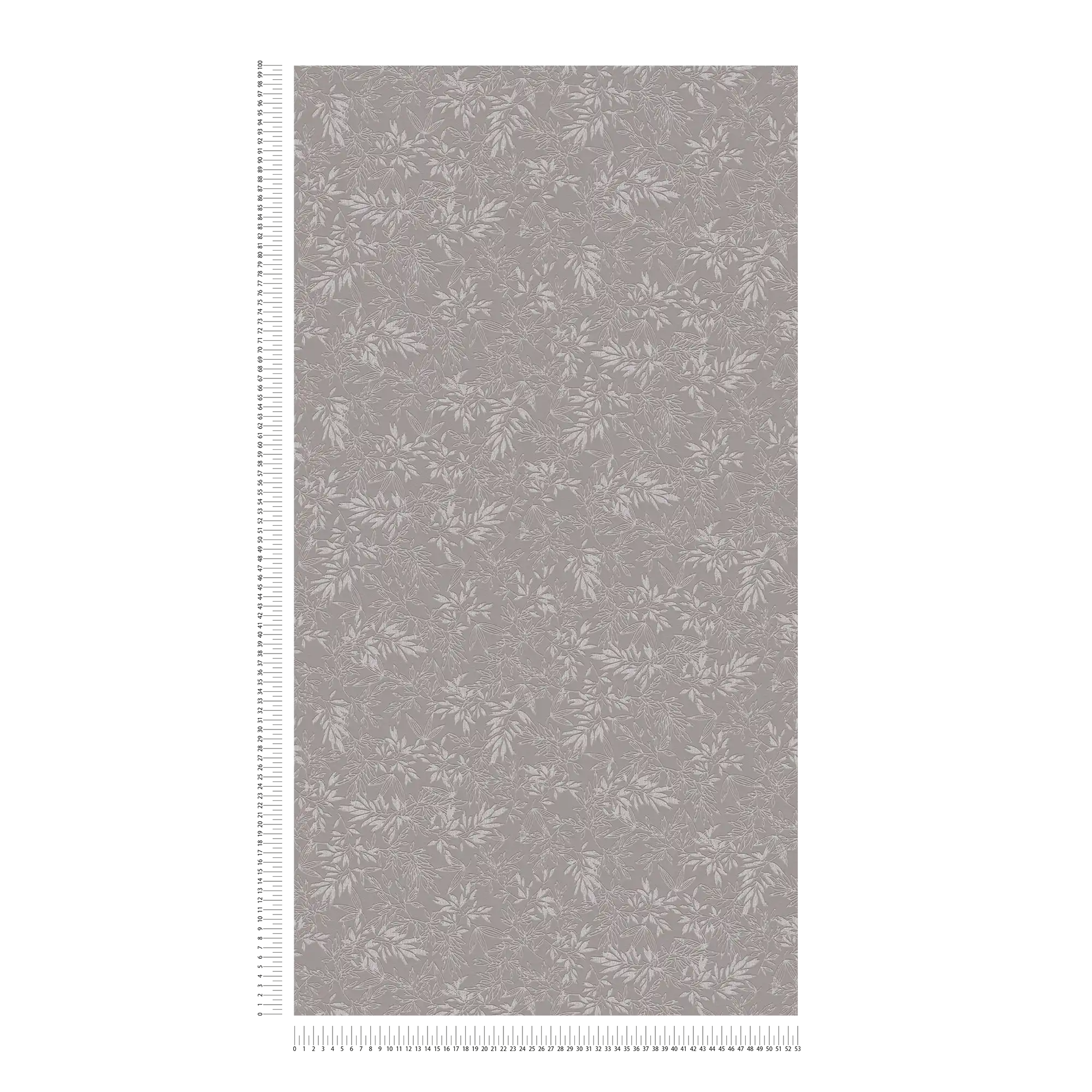             Blätter Tapete mit Schaumstruktur in matt – Grau, Hellgrau
        