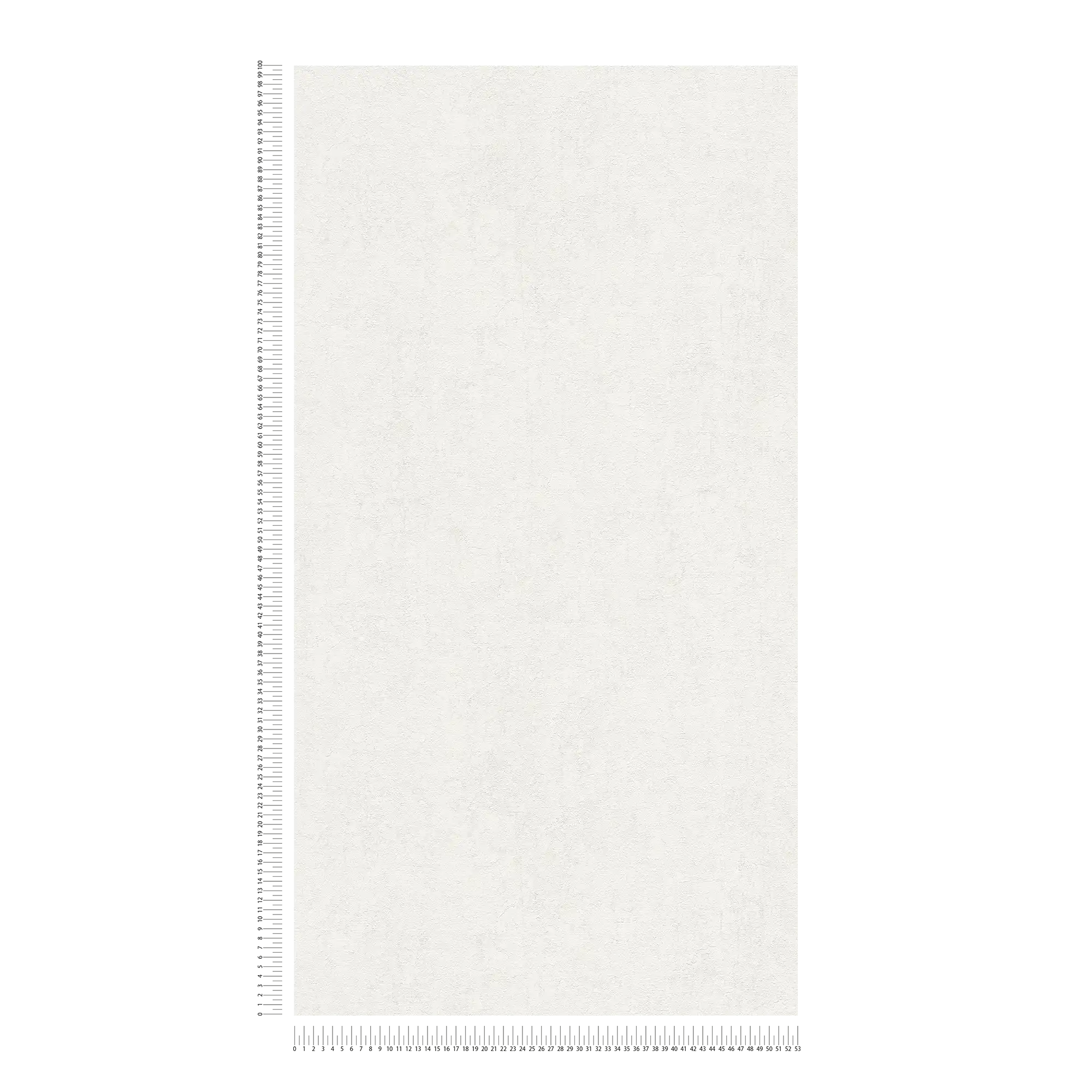             Putzoptik Tapete Cremeweiß mit Used Design – Metallic, Weiß
        