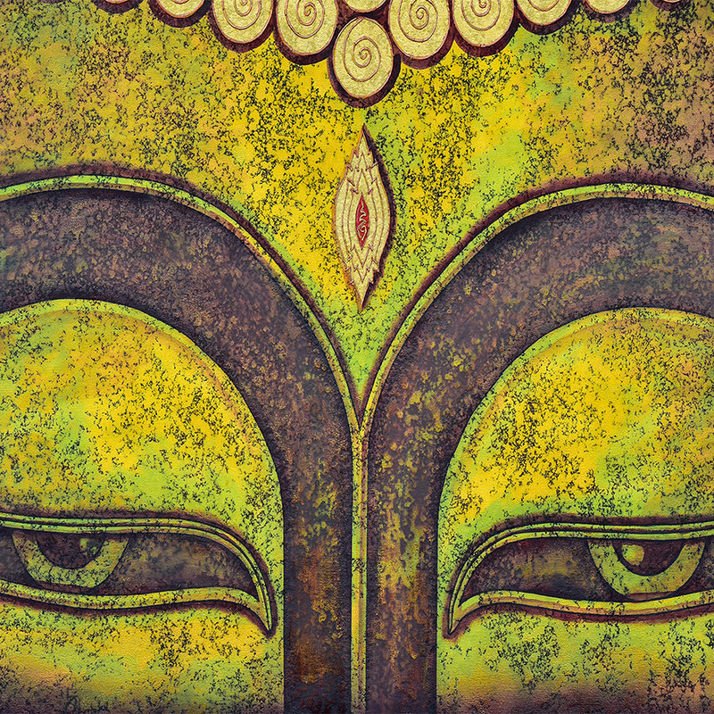 Fototapete Detailaufnahme von Buddhagesicht – Perlmutt Glattvlies
