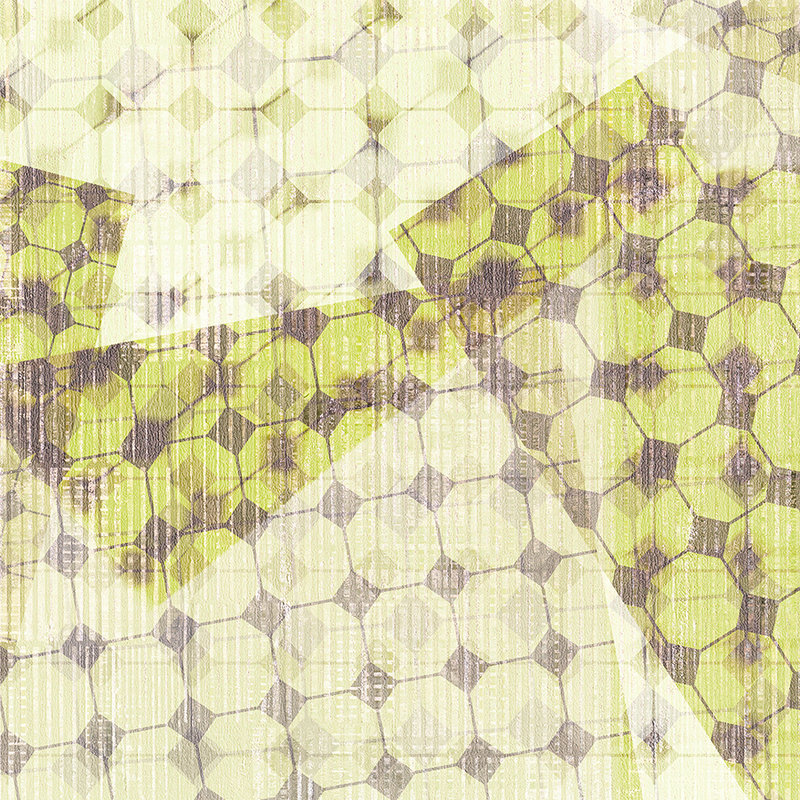         Fototapete geometrisches Muster & Layer-Effekt – Grün, Weiß, Schwarz
    