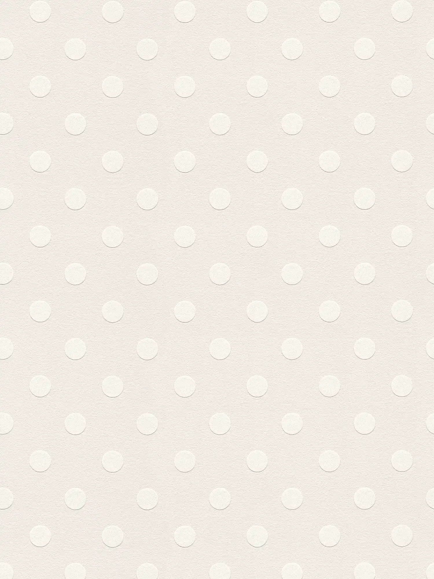 Gepunktete Tapete Punkte Muster Polka Dots – Beige, Weiß
