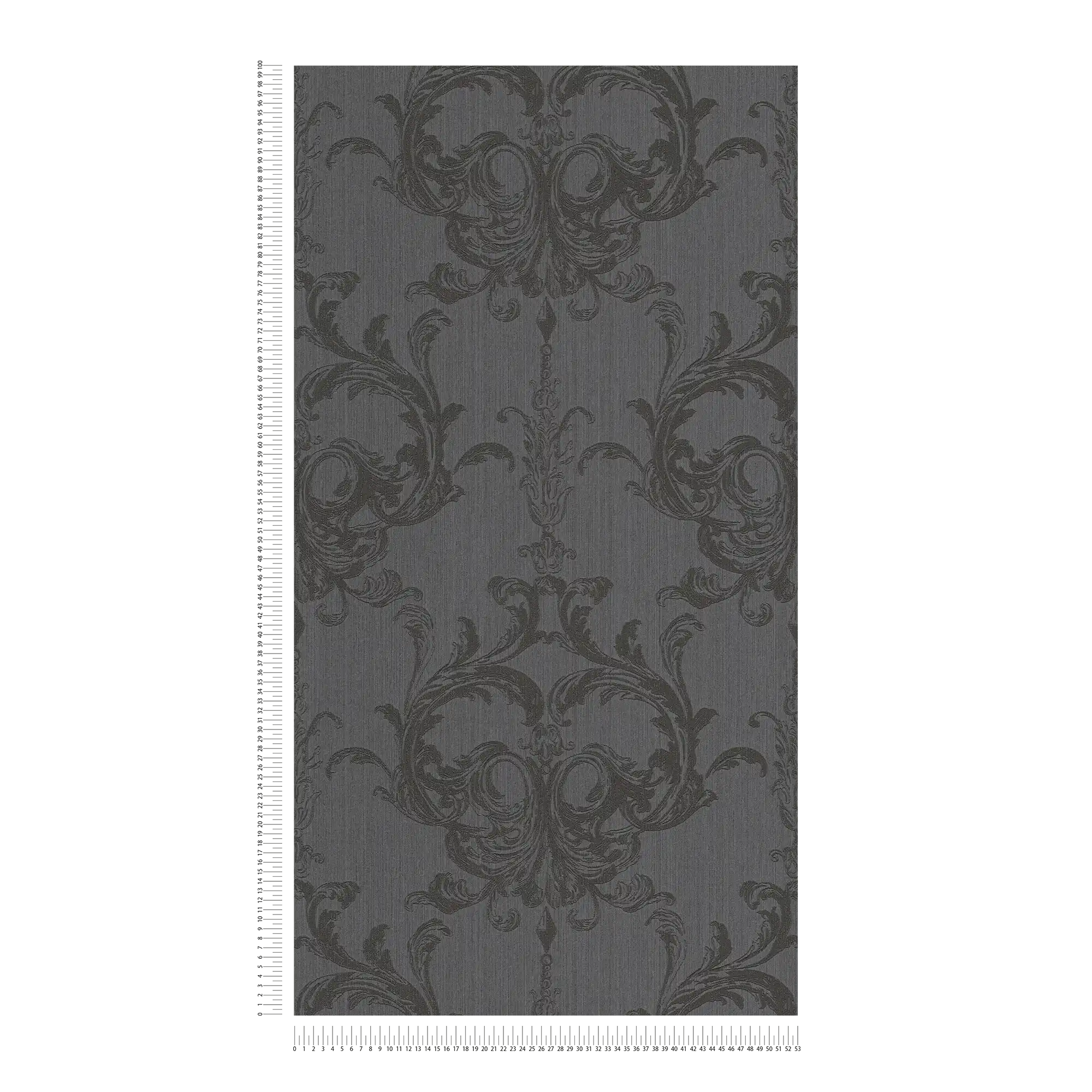             Ornament Tapete detailliert mit Strukturmuster – Braun
        