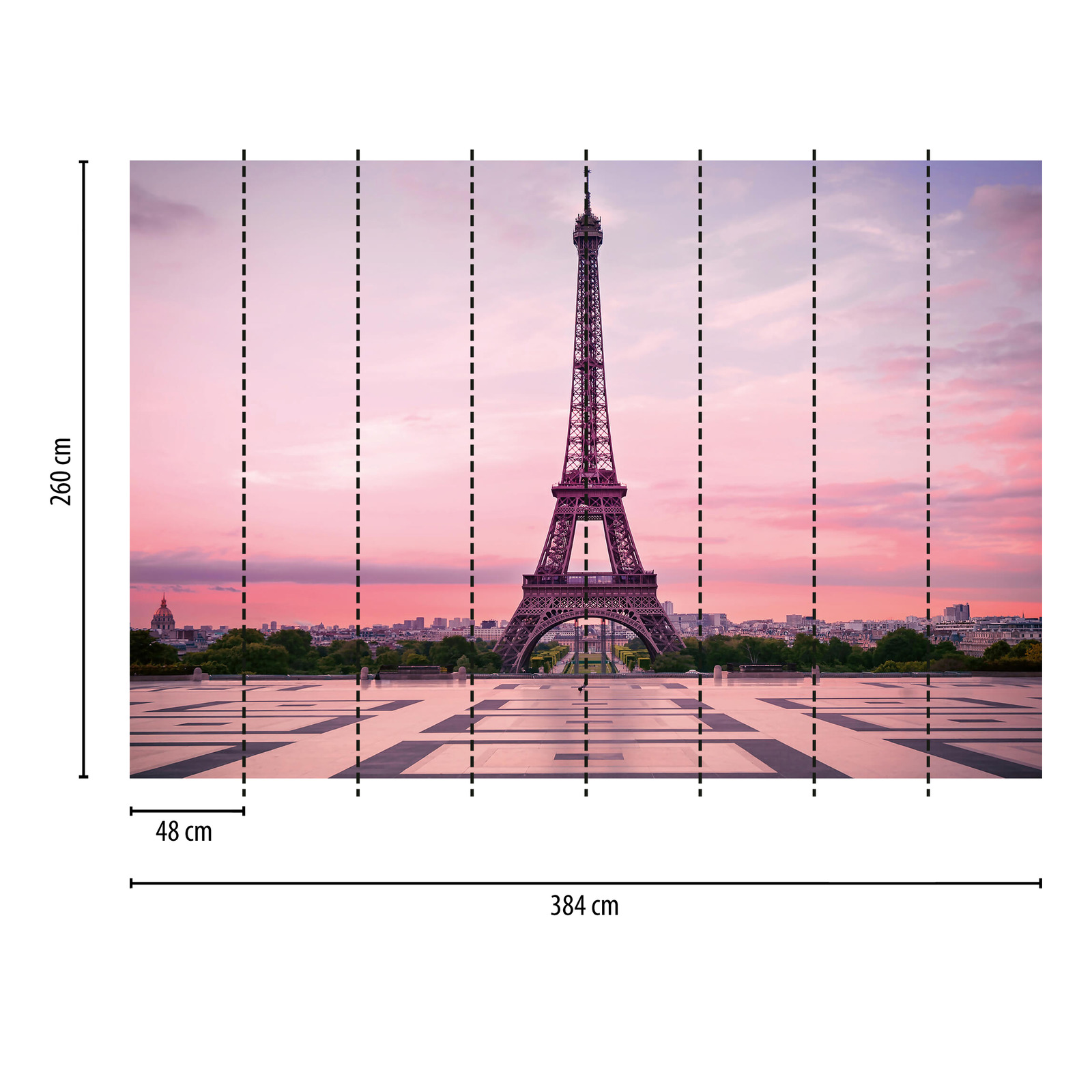             Fototapete Eiffelturm Paris bei Sonnenuntergang
        