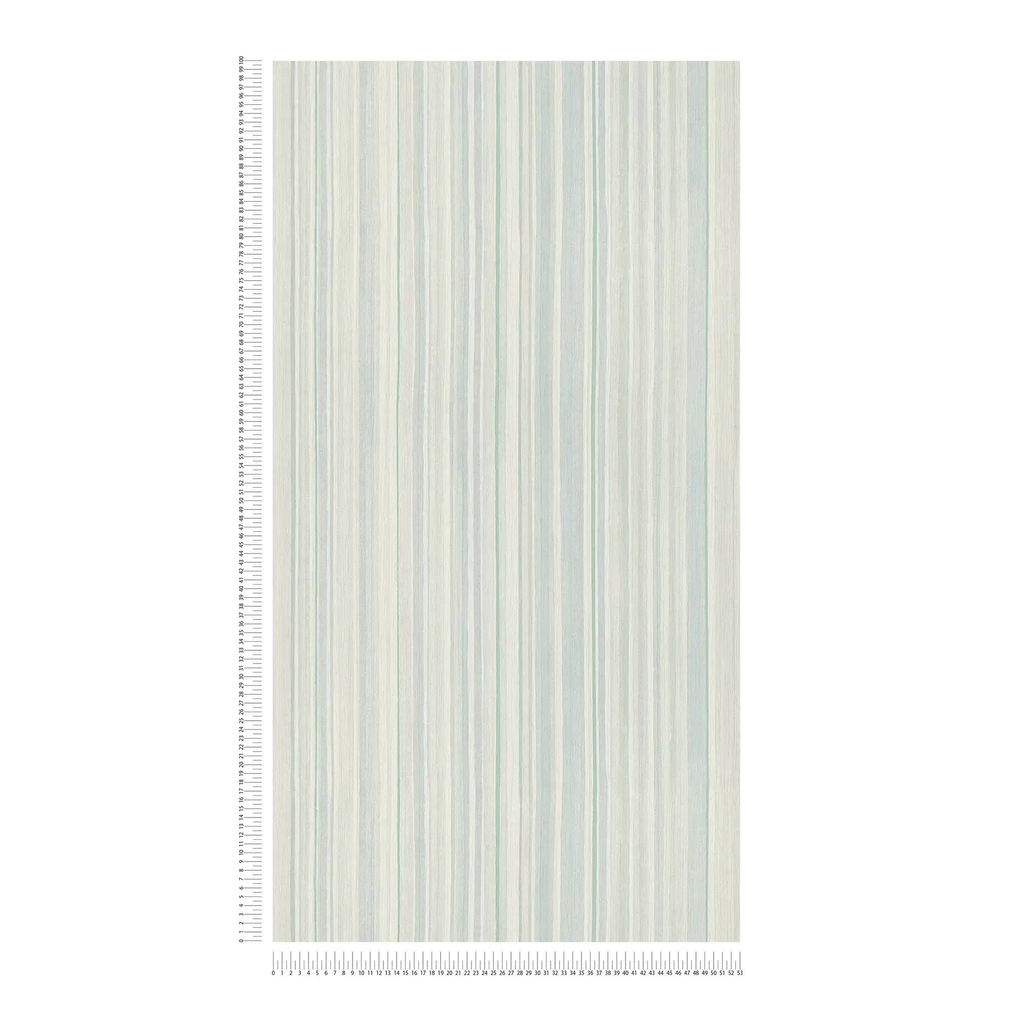             Gestreifte Tapete mit Linienmuster – Blau, Grün, Grau
        